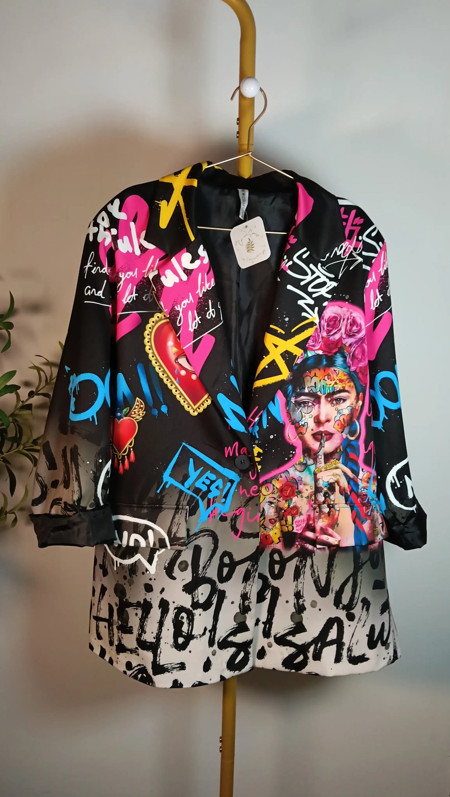 Blazer Oversize estampada Frida Kahlo