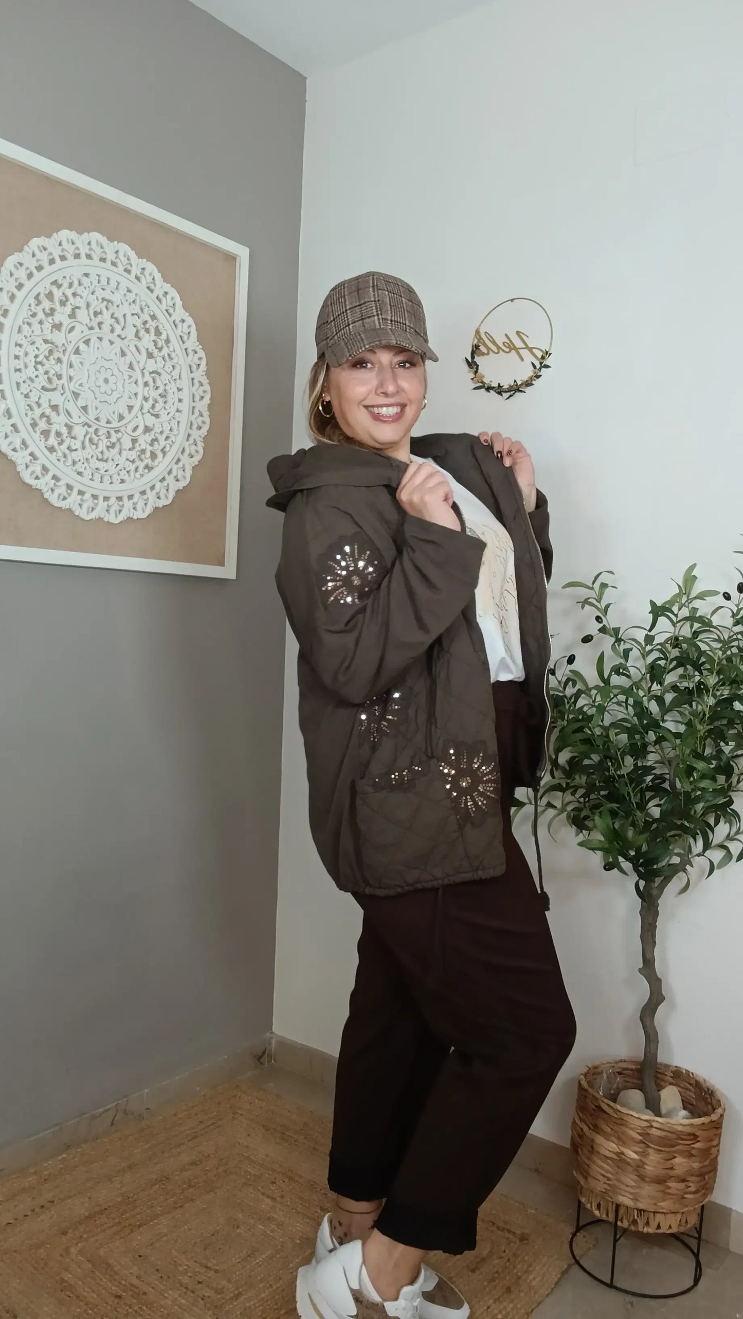 Gorra Cuadros Galés Marrón