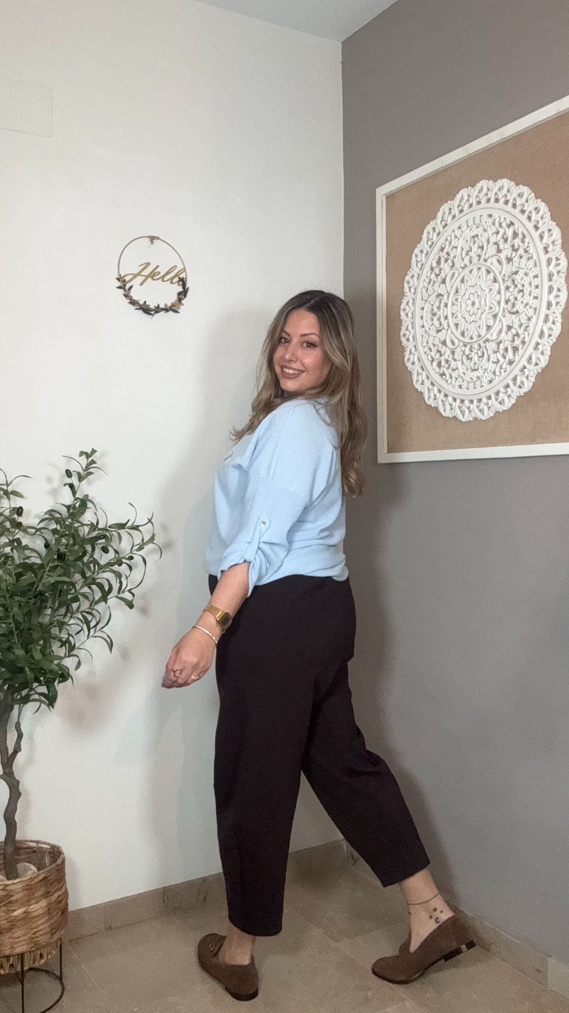 🤎 Pantalón Marrón Chocolate Tipo Balloon