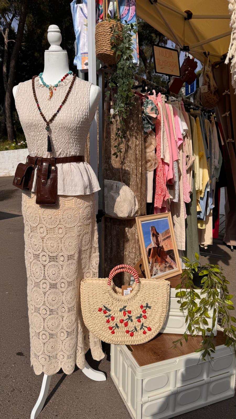 🌿 Falda Midi Crochet Boho