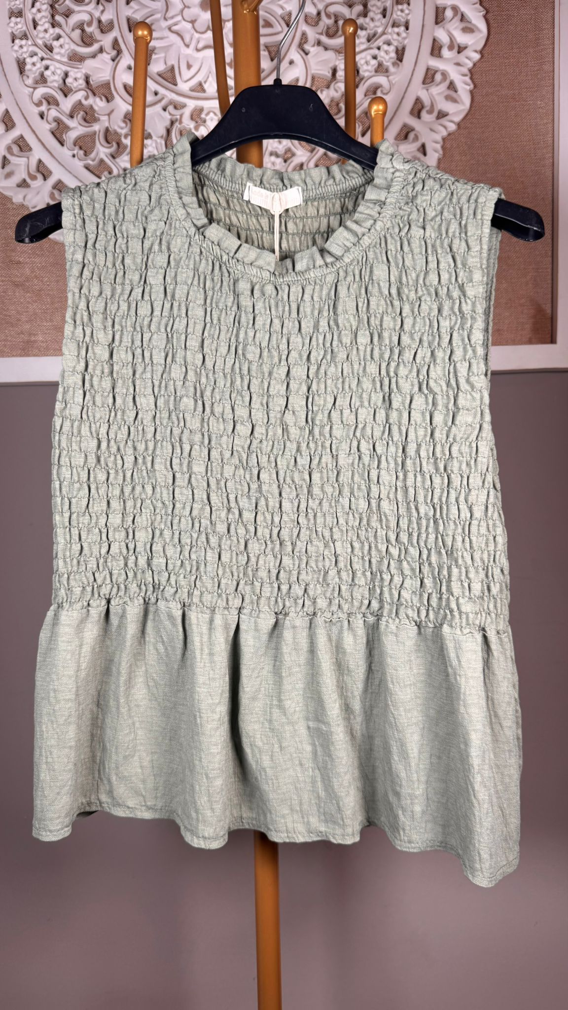 🐝 Blusa Panal de Abeja Sin Mangas (4 colores)