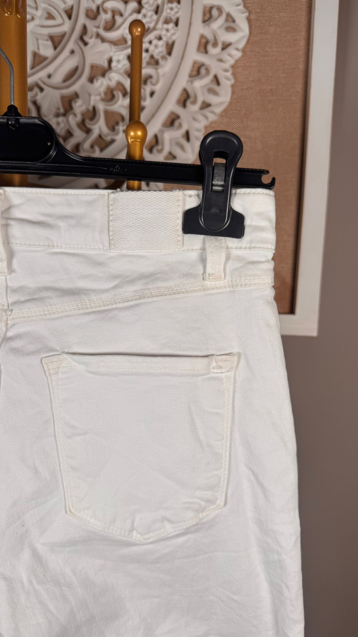 🤍 Pantalón Blanco con Doble Cremallera