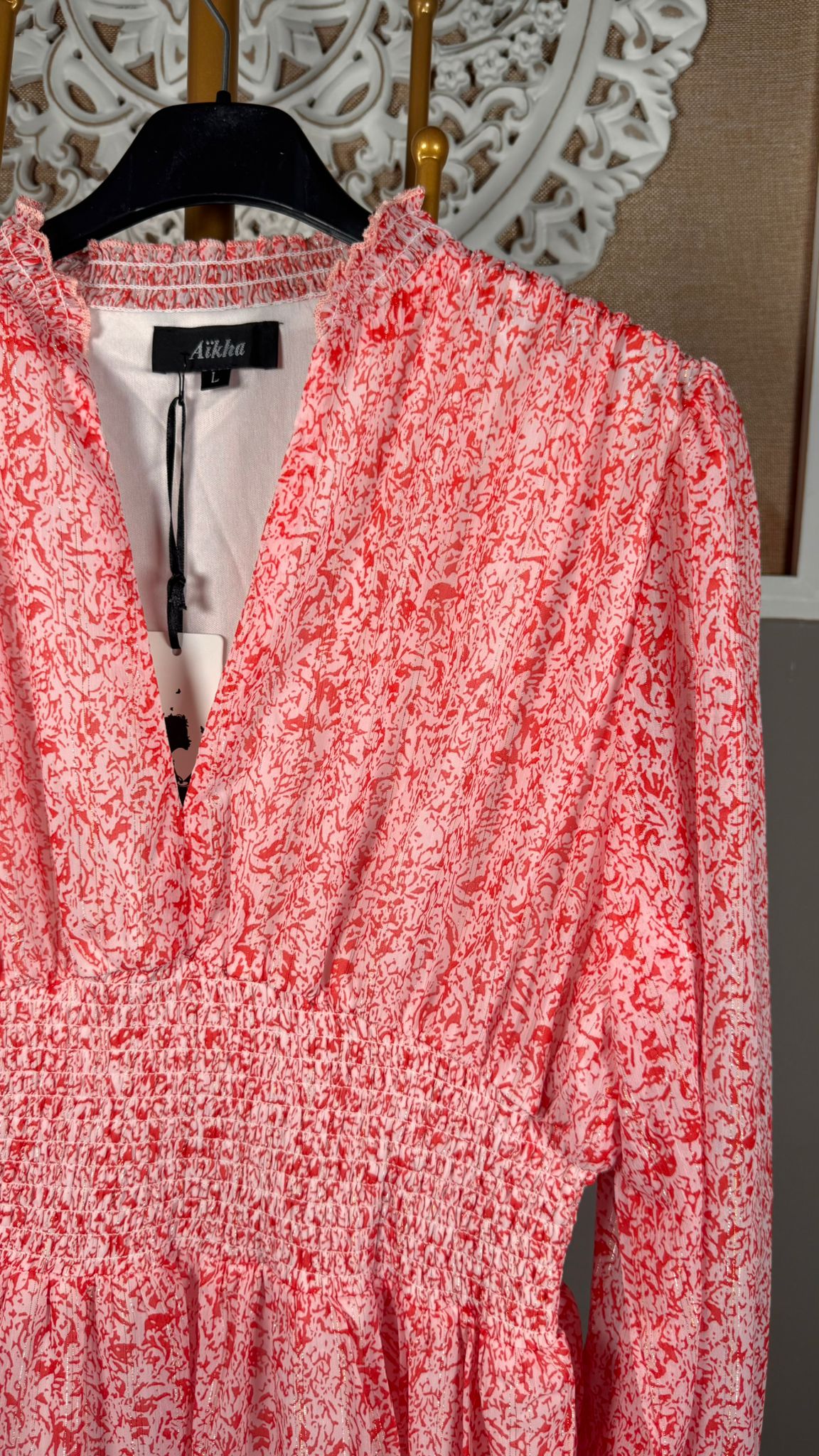 🌸 Vestido Floral Coral