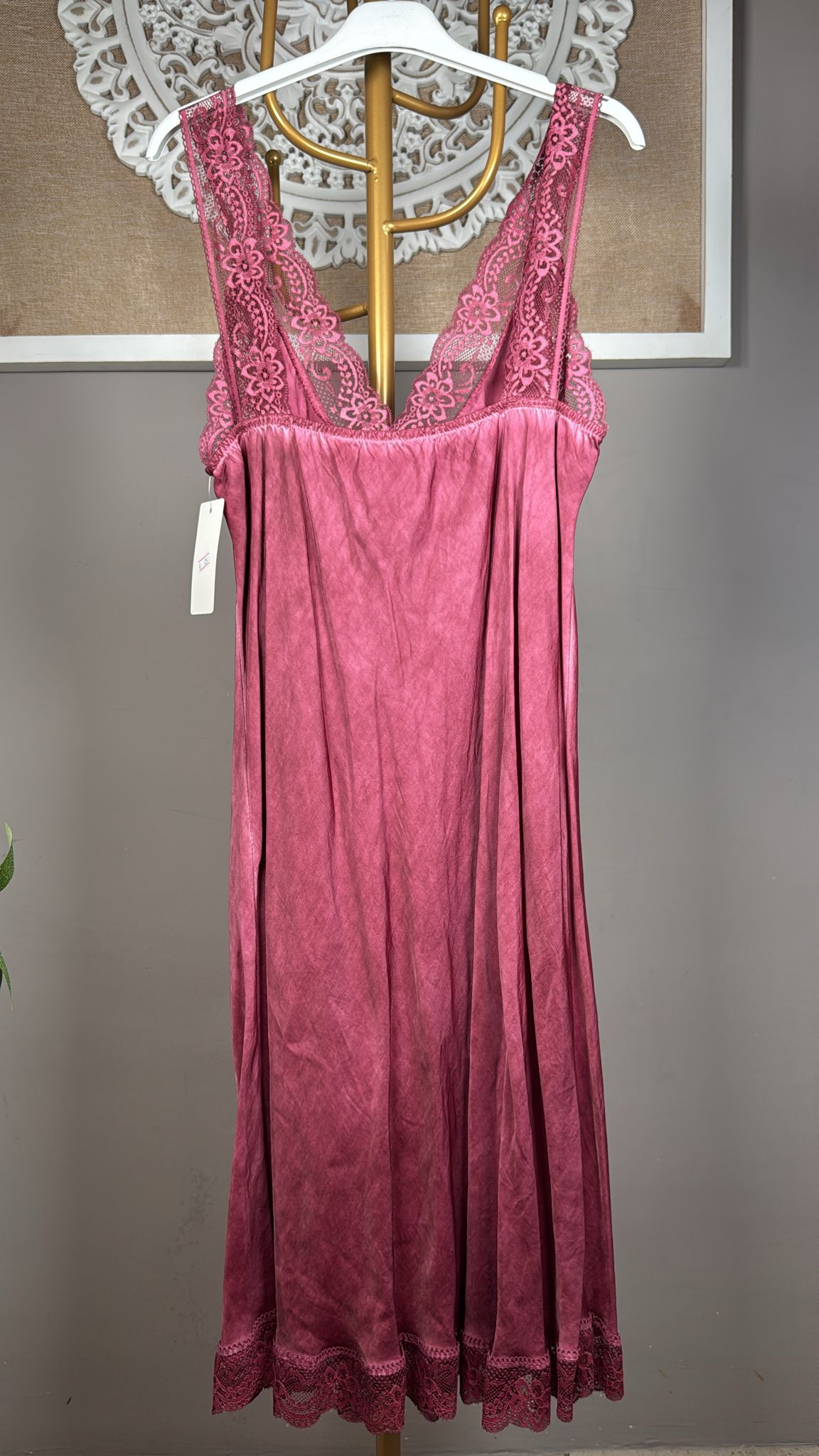 🌸 Vestido Lencería Efecto Lavado
