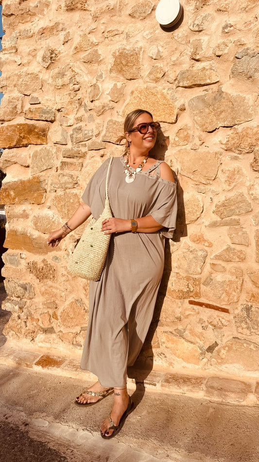 Vestido Taupe Talla Única (40-48)