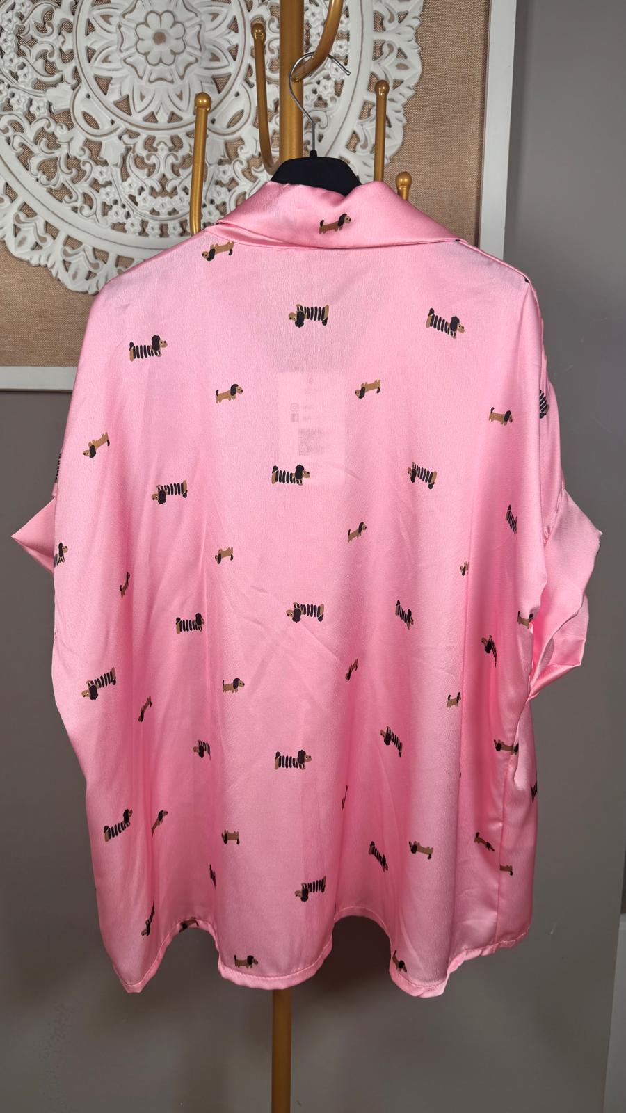 Camisa Satinada Perritos (2 colores)