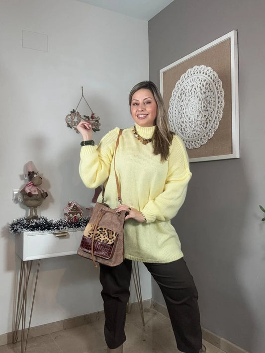 Jersey Punto Oversize Cuello Perkins (3 colores)