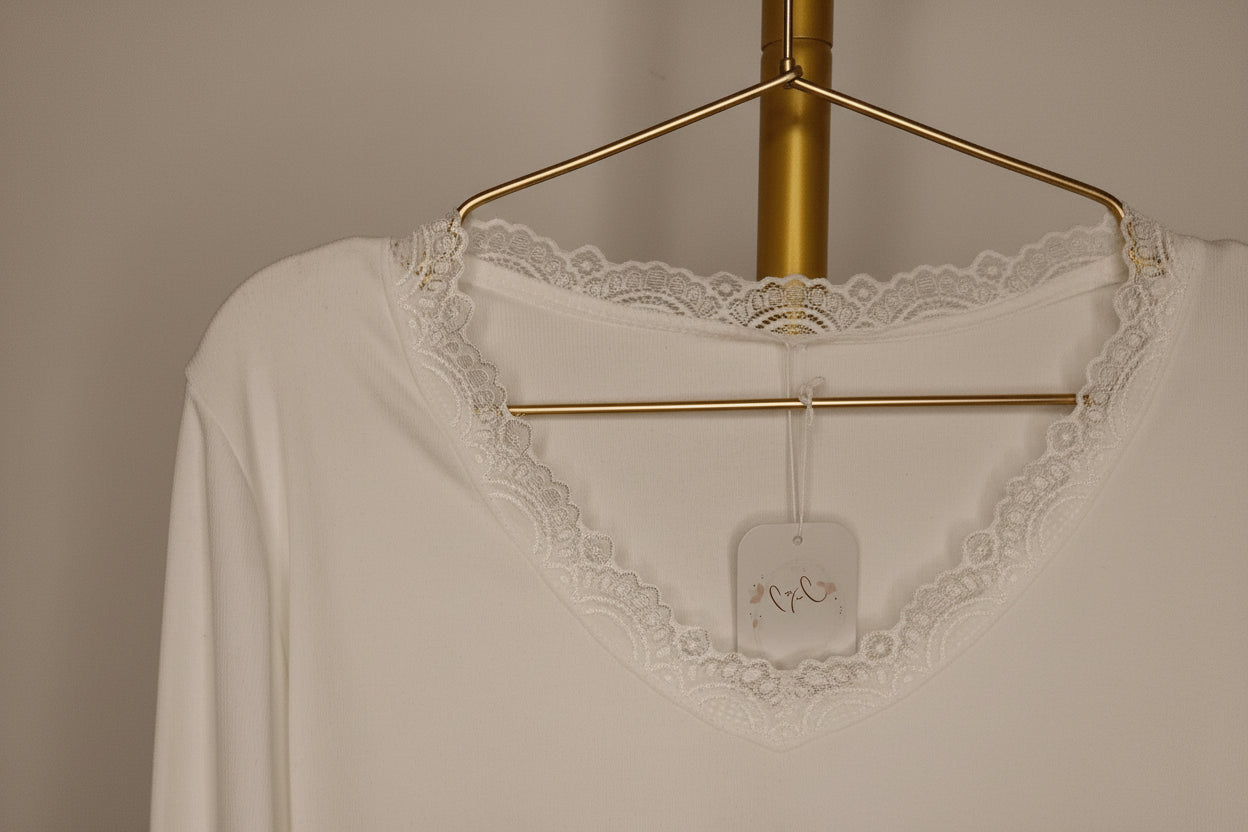 Camiseta Canalé Encaje Cuello (2 colores)