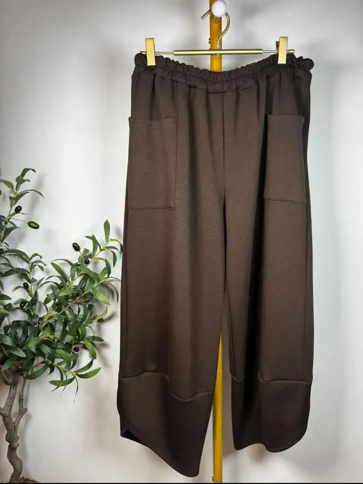 Pantalón Capa de Aire Bajo Cruzado (3 colores)