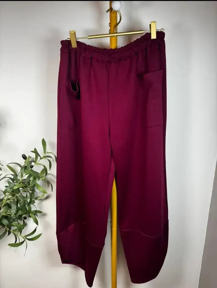 Pantalón Capa de Aire Bajo Cruzado (3 colores)