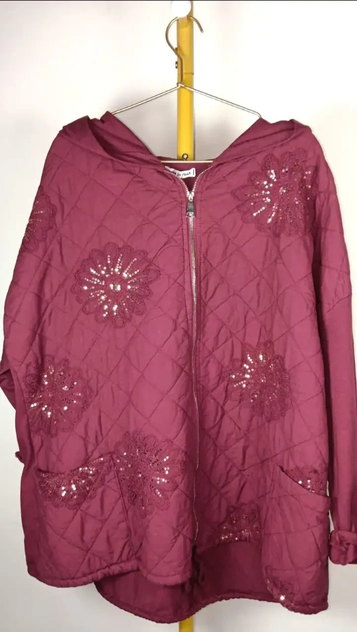 Chaqueta Guateada Flores Lentejuelas (3 colores)
