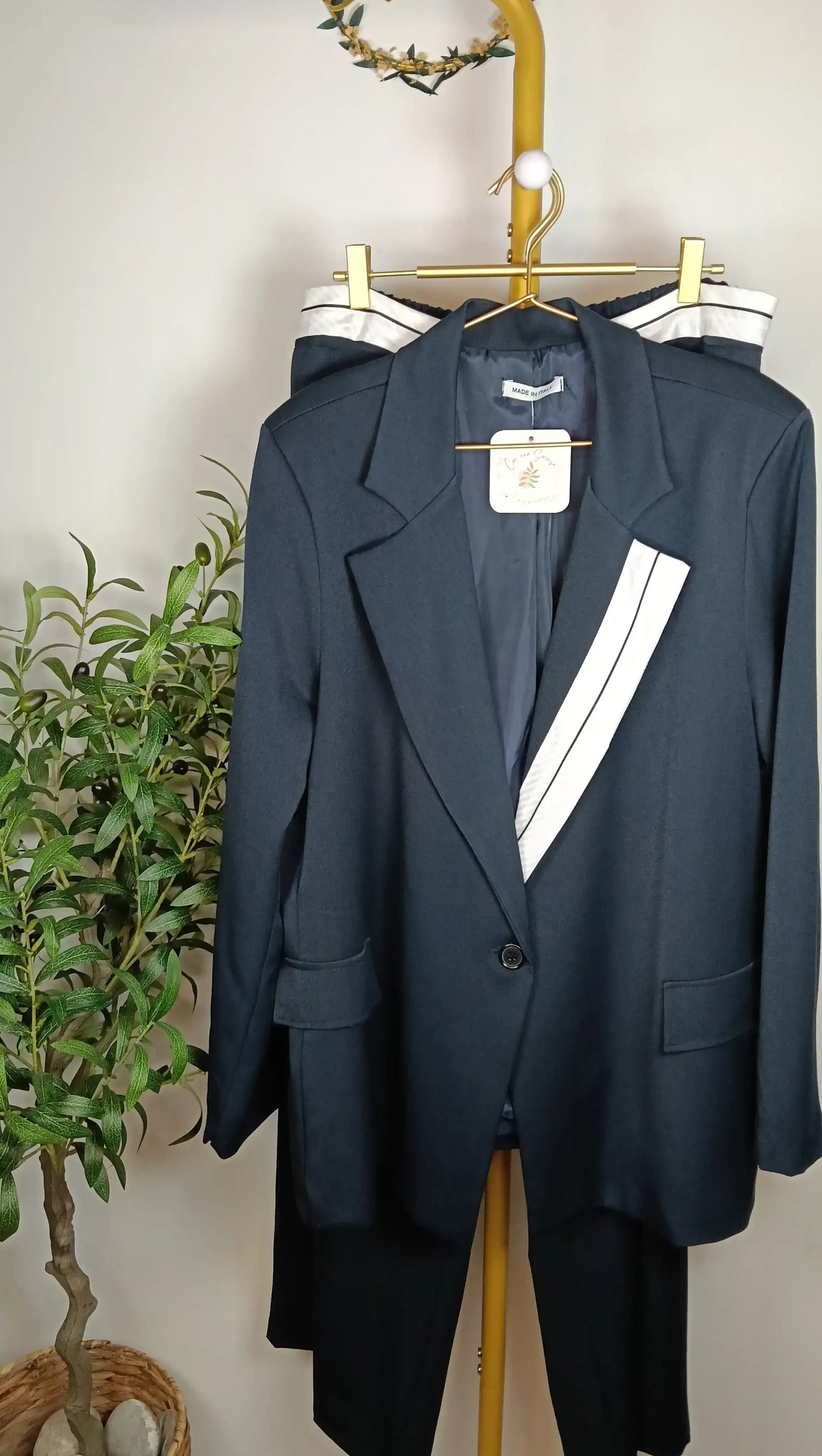 Traje Chaqueta Detalles Blancos (2 colores)