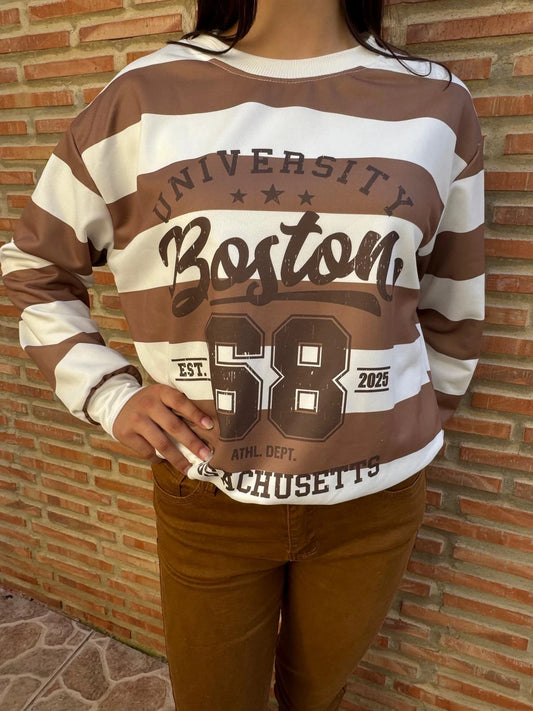 Sudadera Boston 68 Massachusetts Rayas (3 colores)