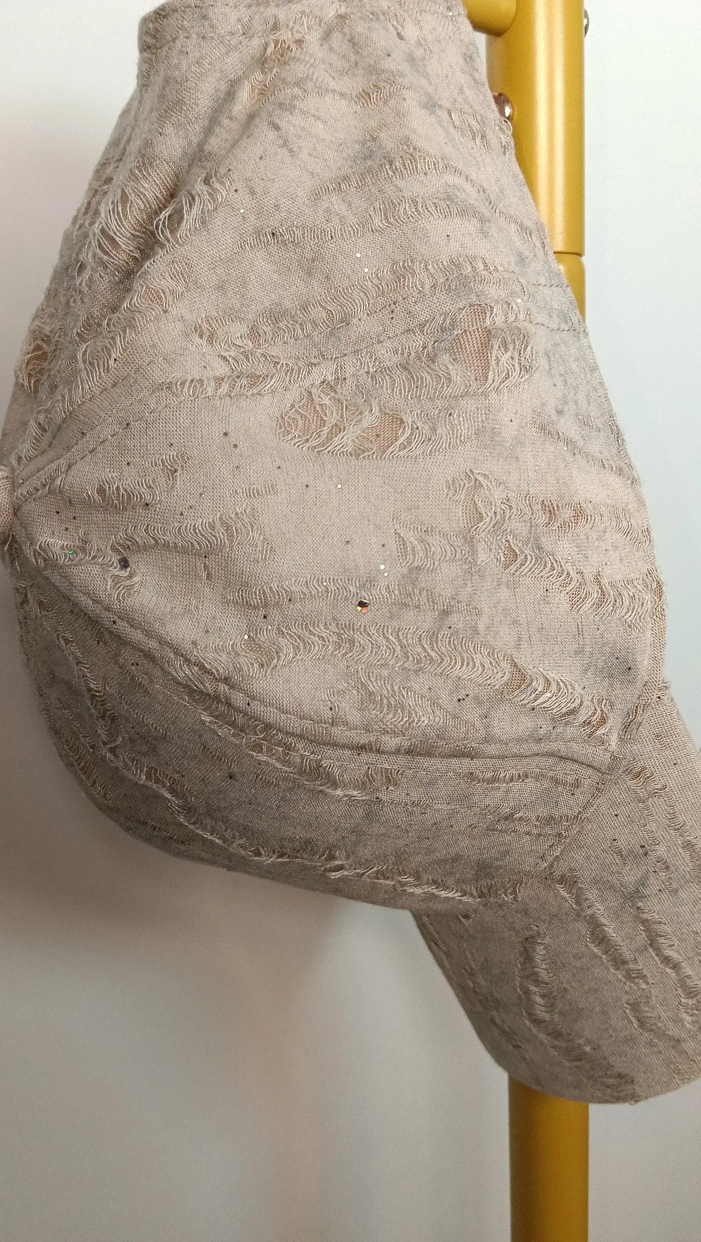 Gorra efecto desgastado Beige