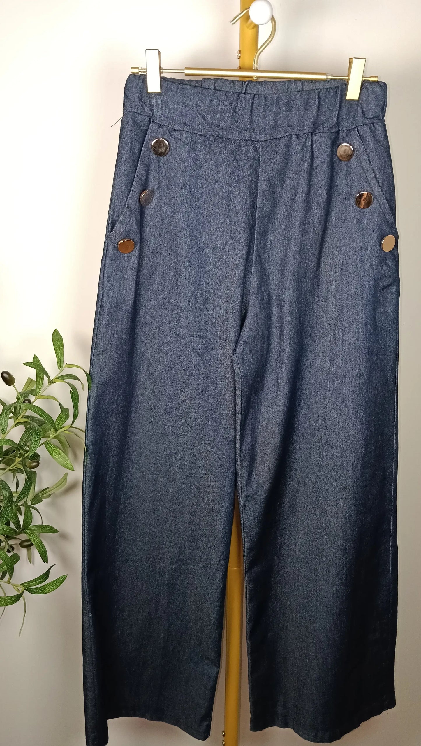Pantalón Vaquero Tencel Azul Oscuro