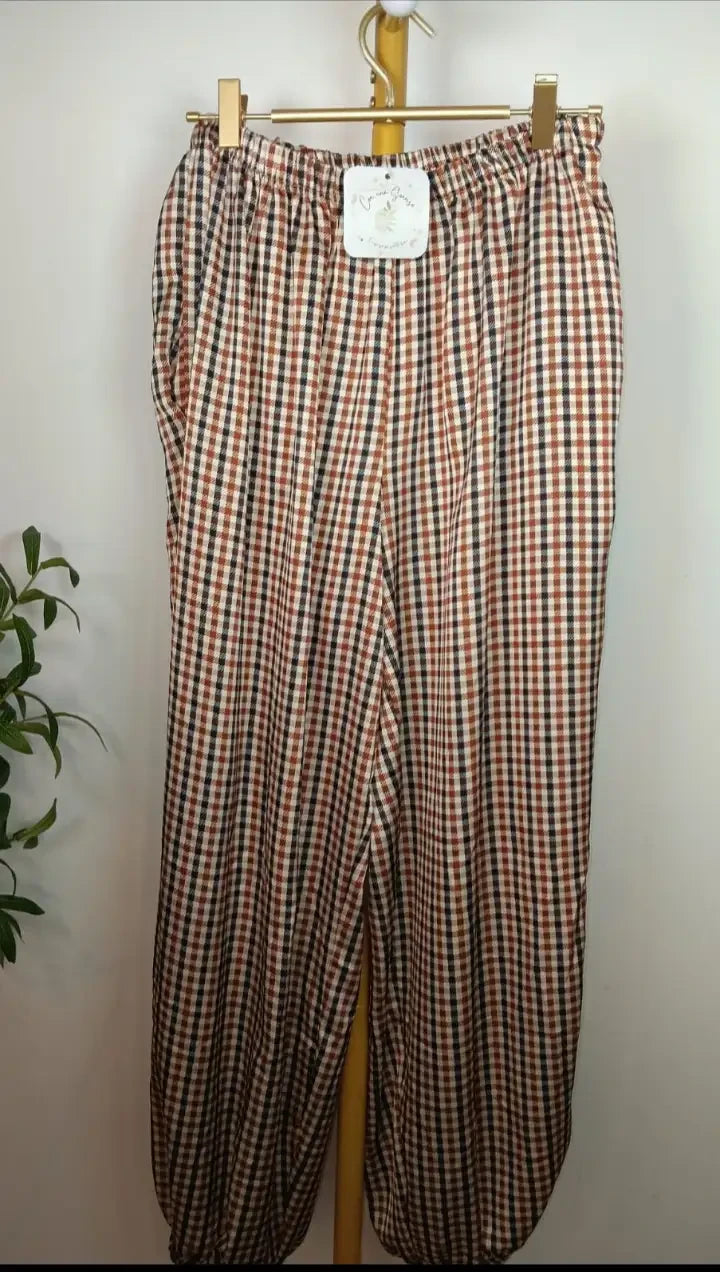 Pantalón Aladín Vichy Marrón