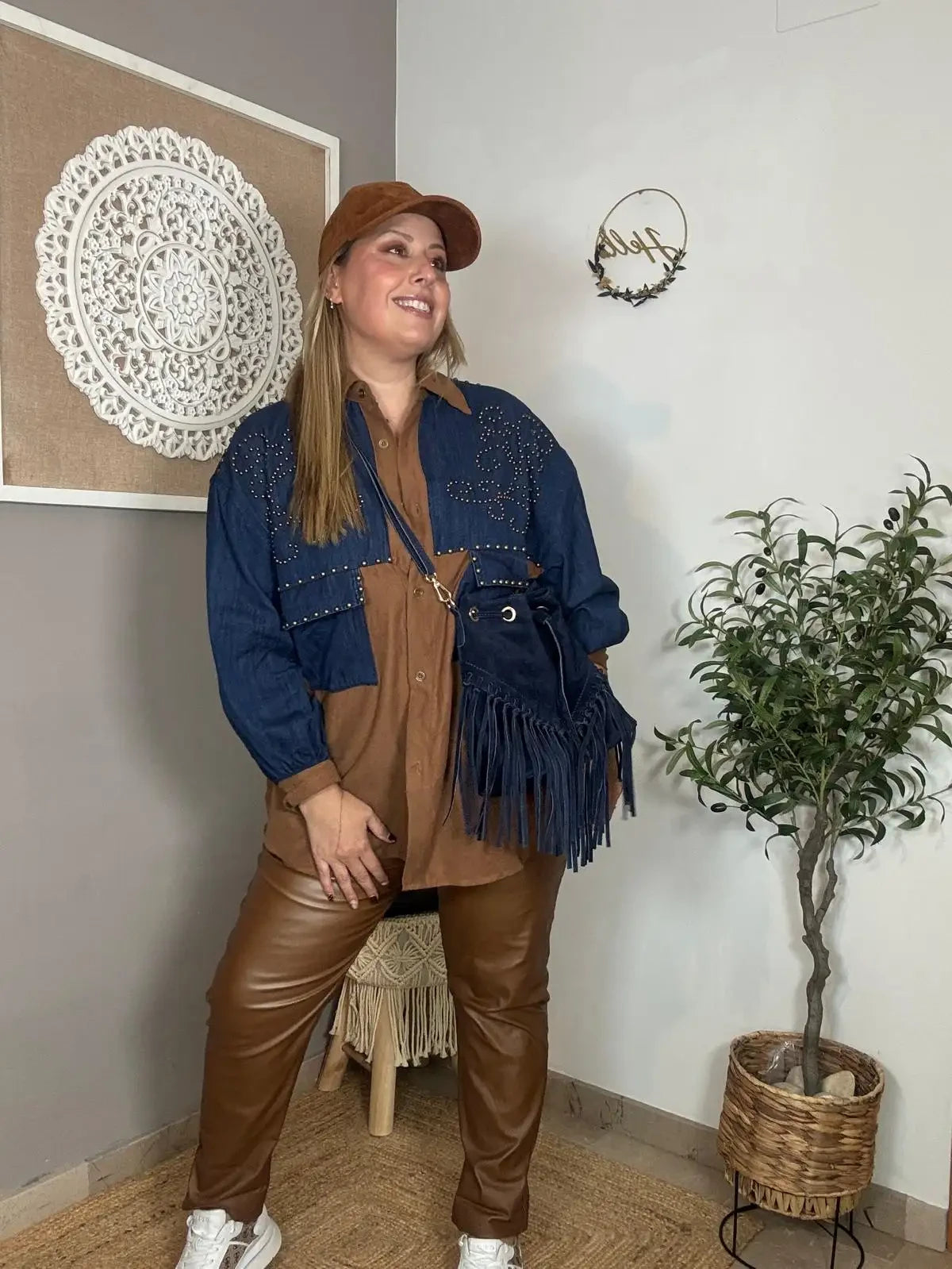 Pantalón Polipiel Camel