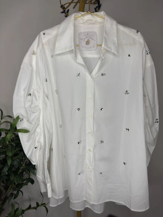 Camisa Pedrería Blanca