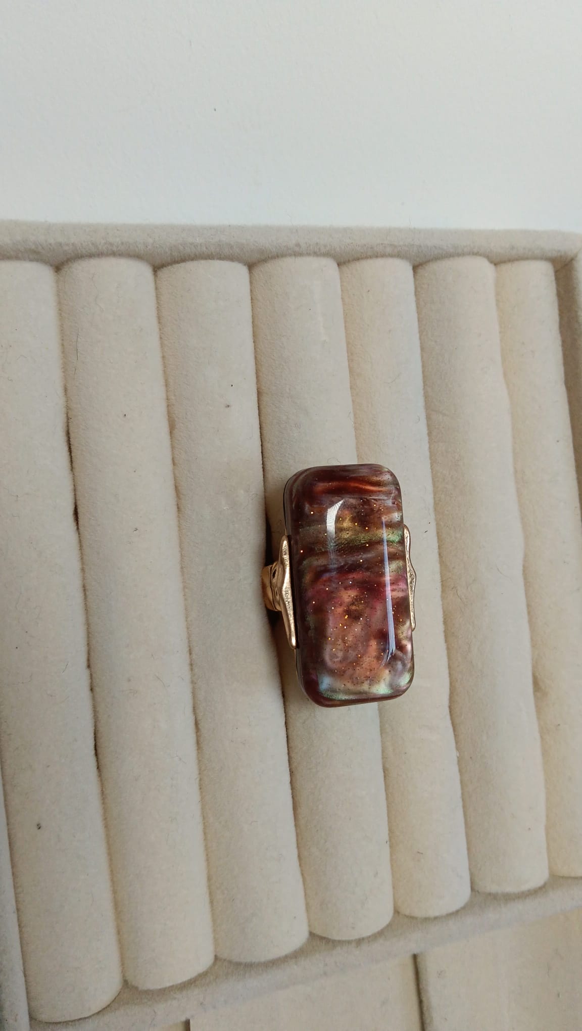 Anillo Piedra Efecto Cosmos