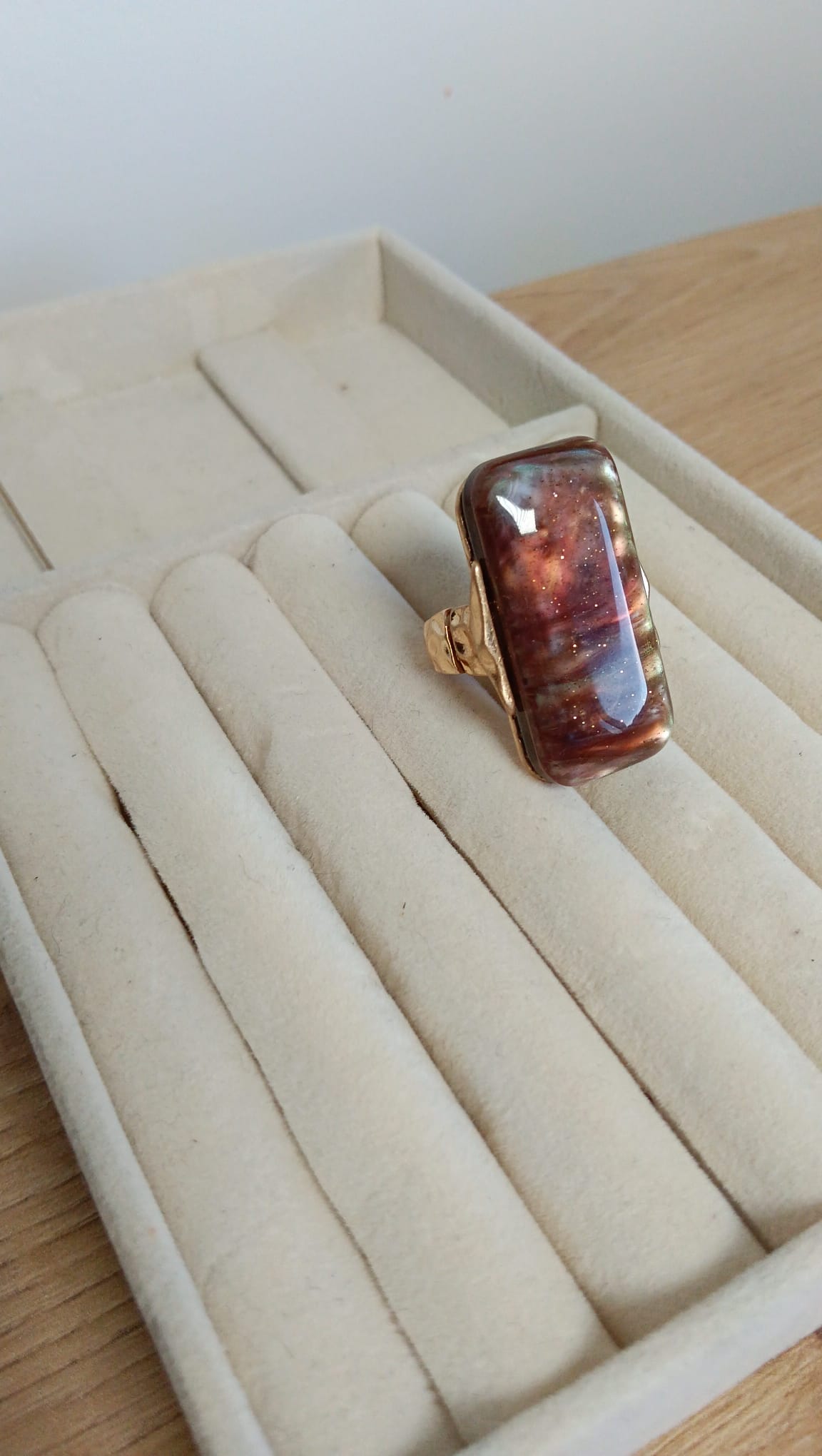 Anillo Piedra Efecto Cosmos