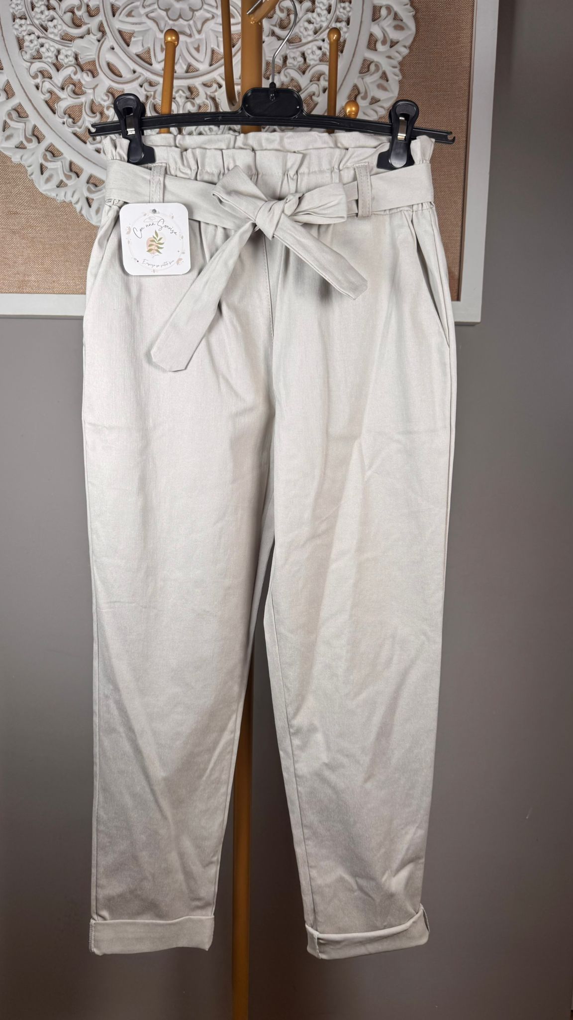 Pantalón Cintura Volante con Lazo