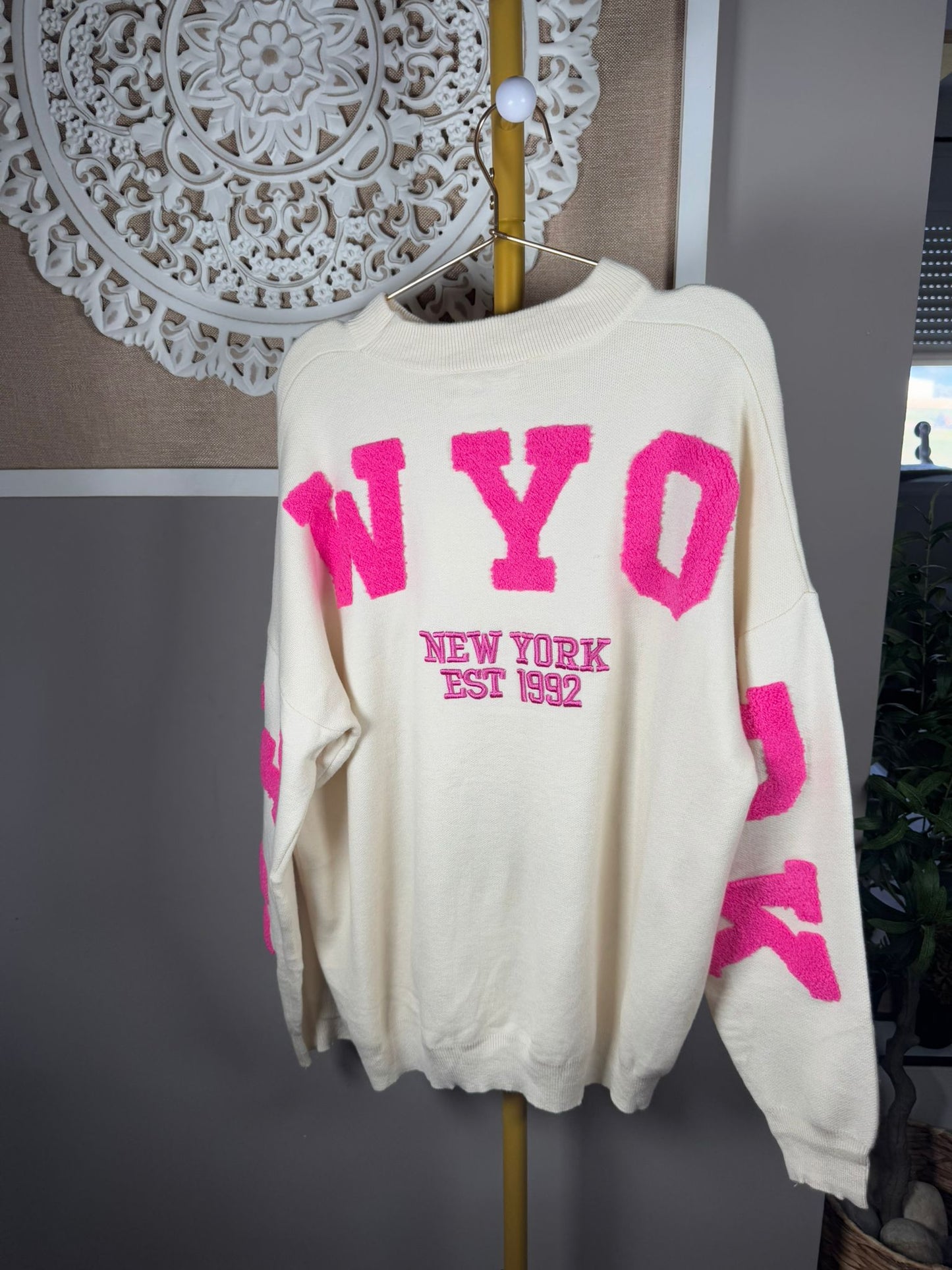 Jersey NYC NEW YORK EST 1992 Letras Borreguito