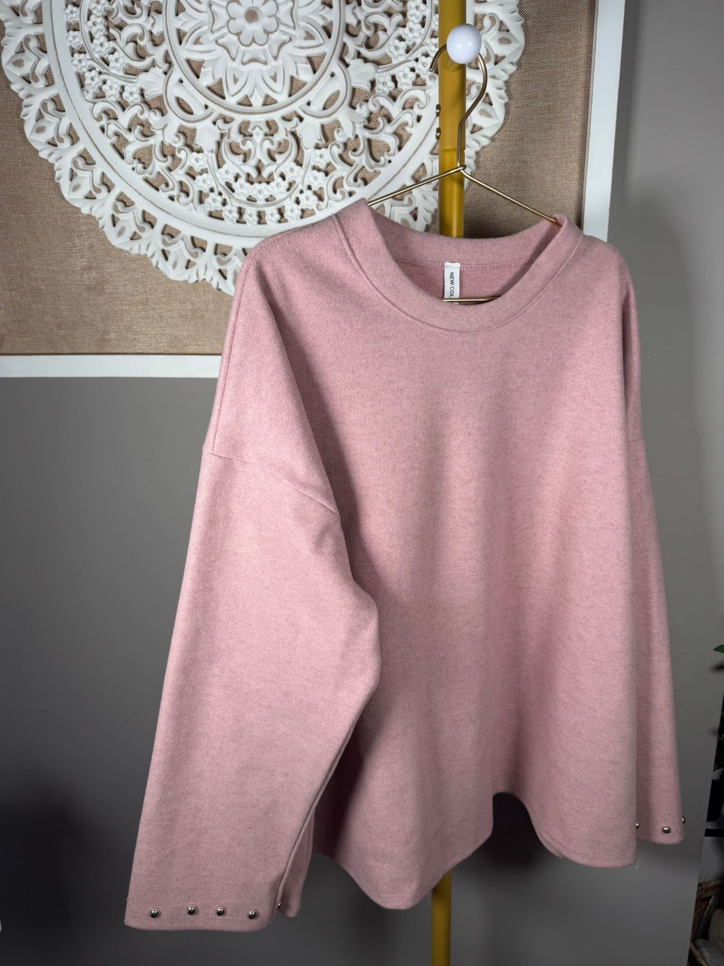 Sudadera Forro Polar con Perlas en Puños (3 colores)