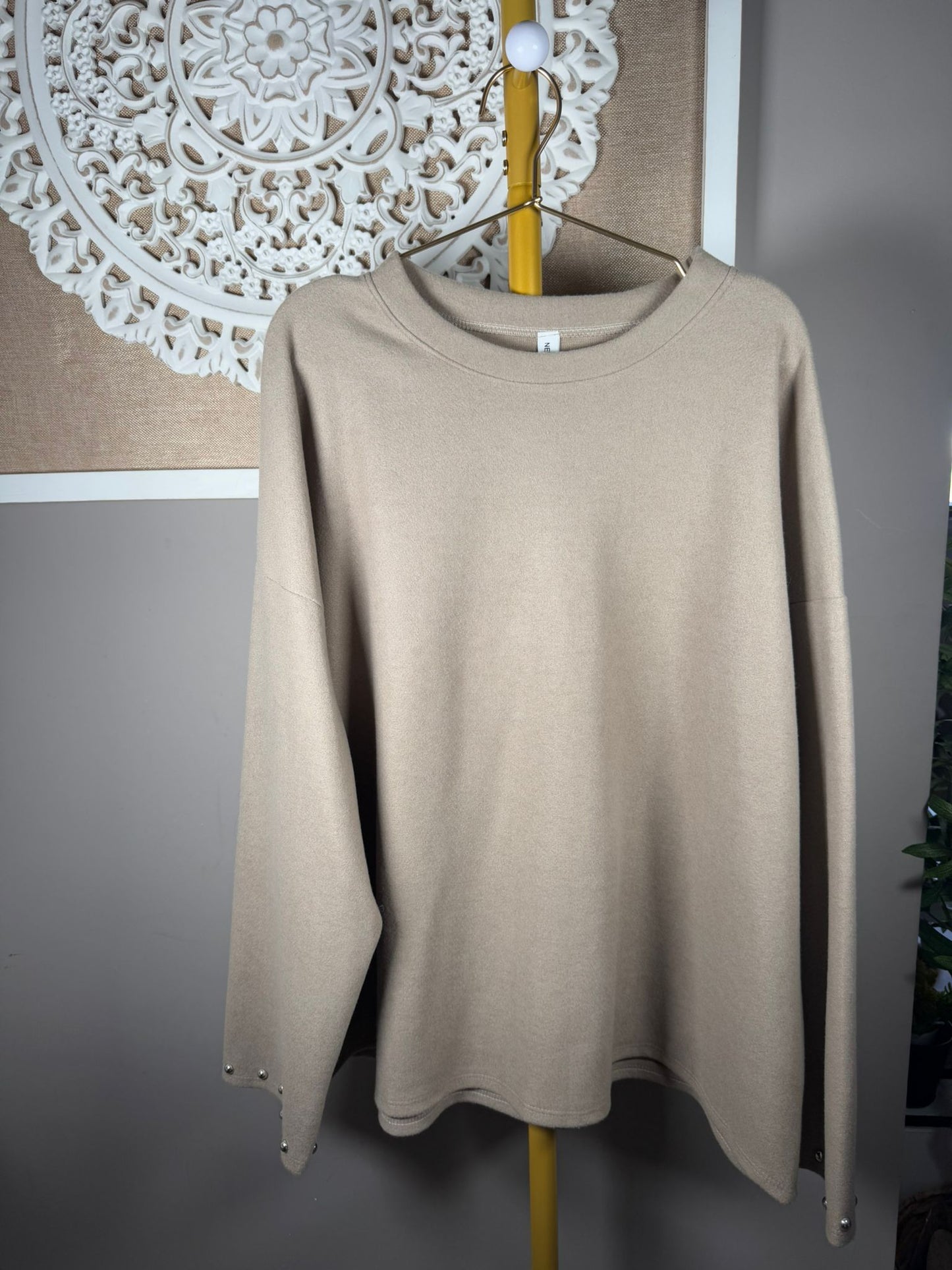 Sudadera Forro Polar con Perlas en Puños (3 colores)