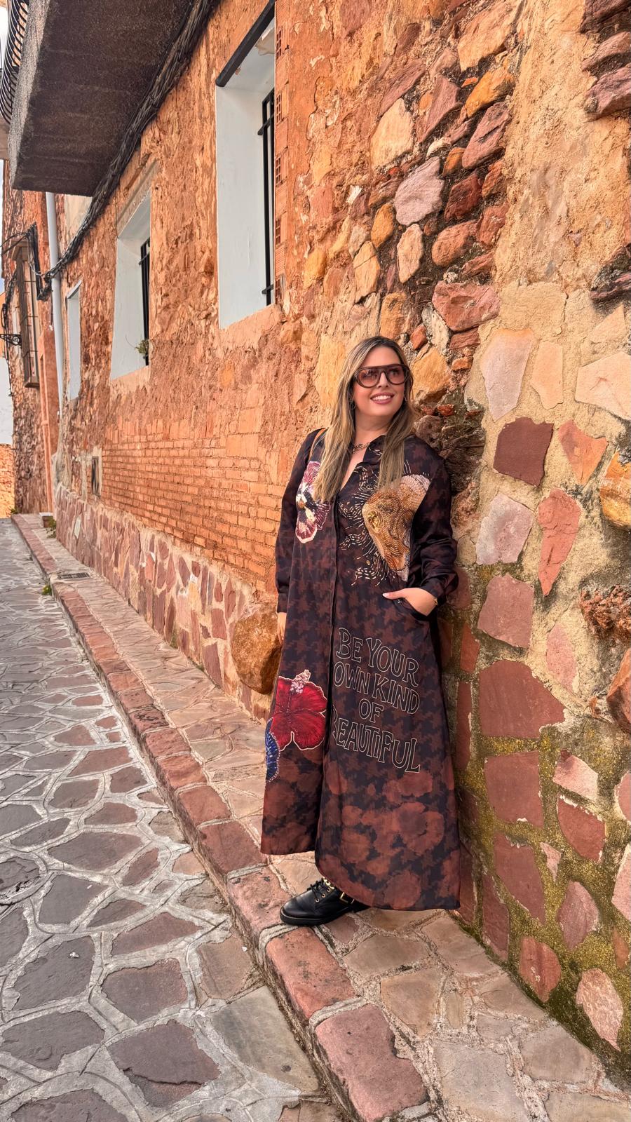 ✨ Vestido Largo Estampado Be Your Own Kind of Beautiful