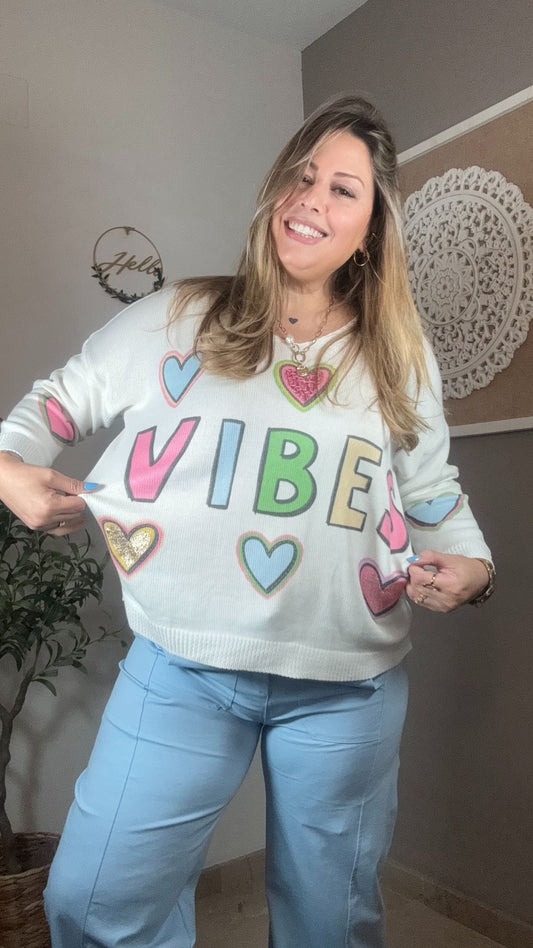 Suéter VIBES Corazones