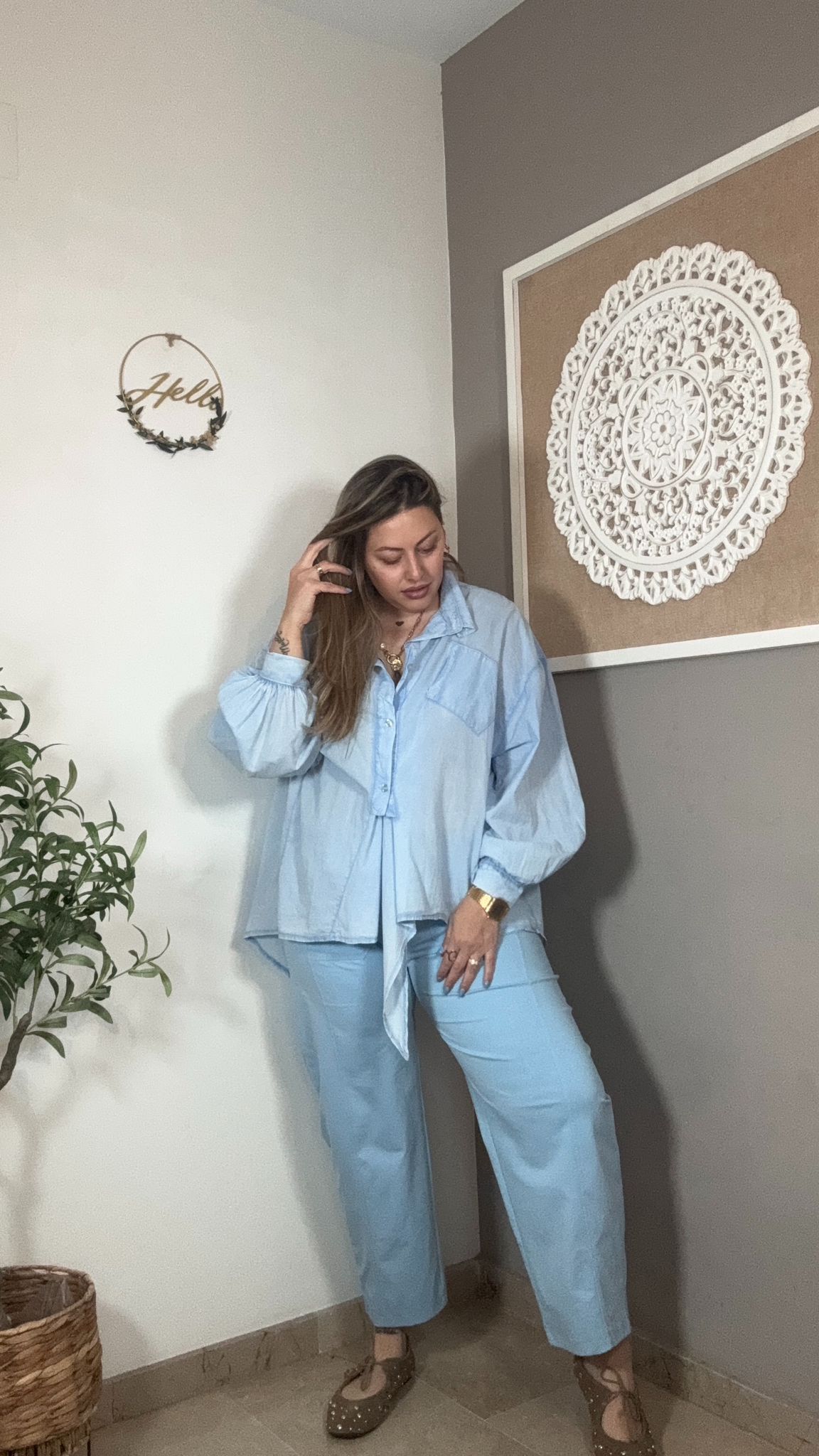 🌸 Camisa Oversize Efecto Lavado con Espalda Asimétrica (2 colores)