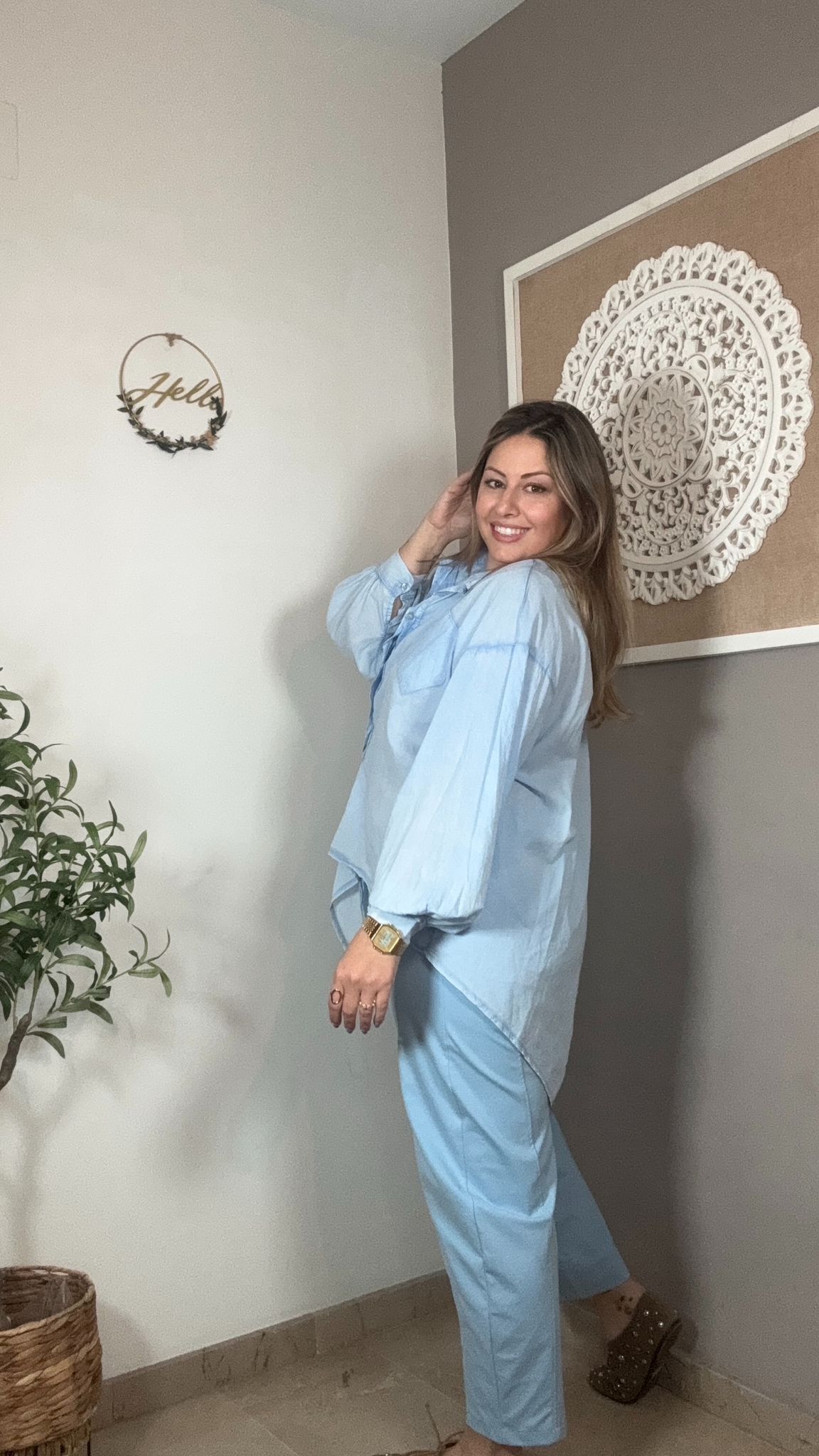 🌸 Camisa Oversize Efecto Lavado con Espalda Asimétrica (2 colores)