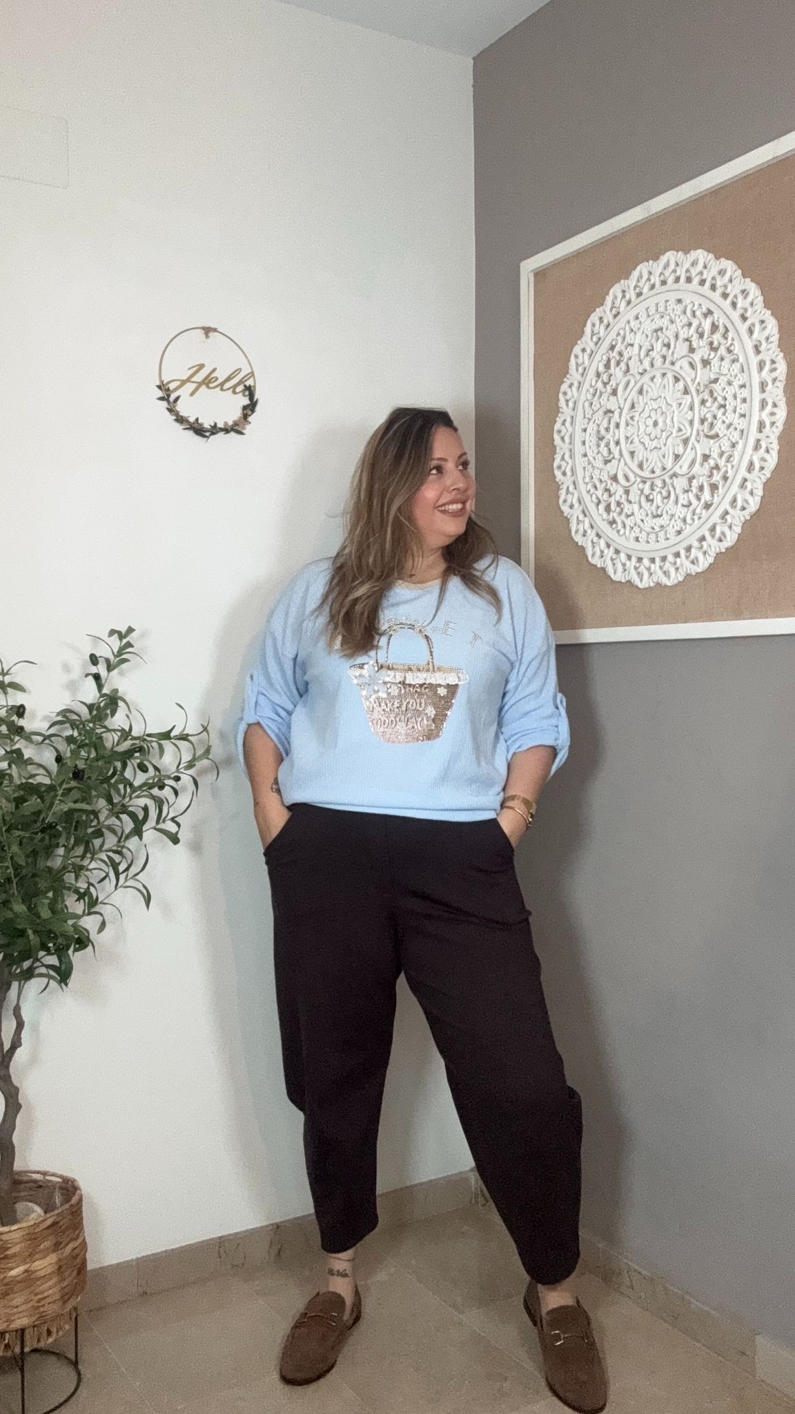 🤎 Pantalón Marrón Chocolate Tipo Balloon