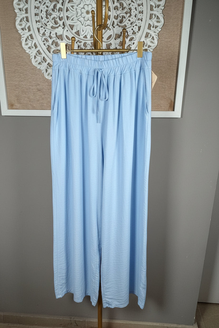 Pantalón Fluido Pierna Ancha (3 Colores)