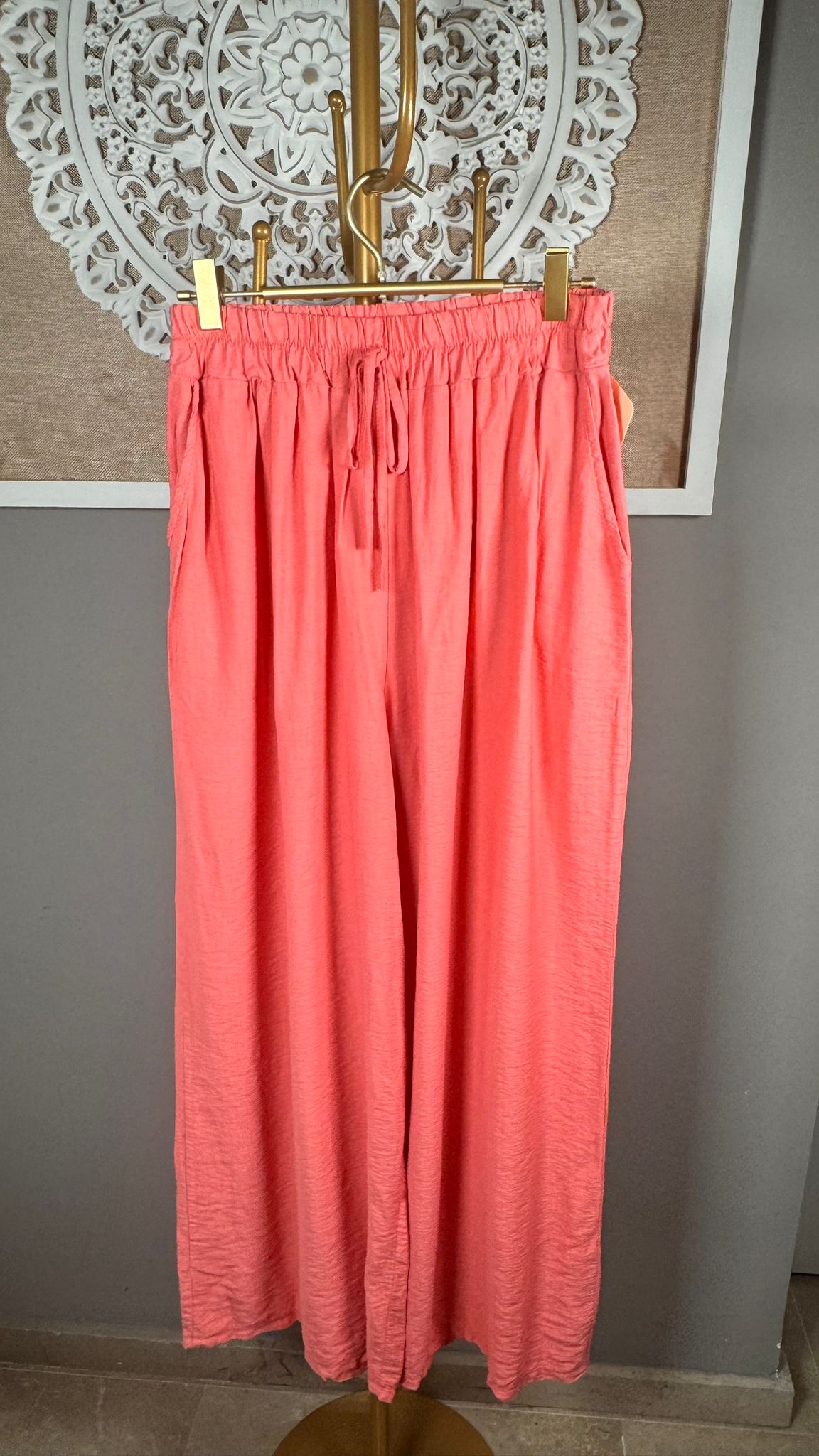 Pantalón Fluido Pierna Ancha (3 Colores)
