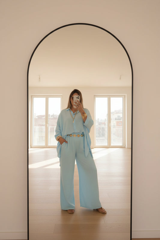 Pantalón Fluido Pierna Ancha (3 Colores)