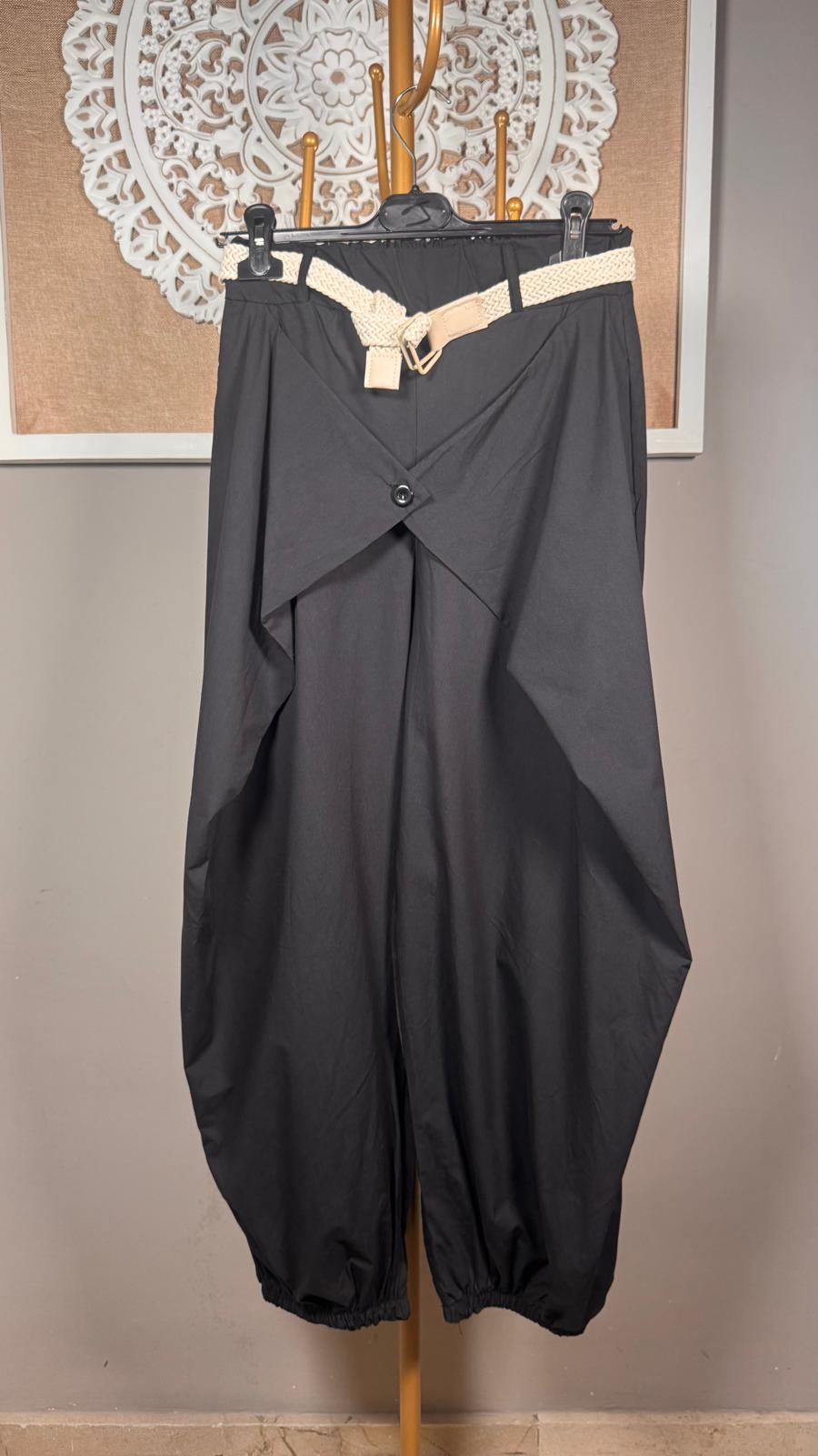 🧵 Pantalón  Doble Pareo con Cinturón (2 colores)
