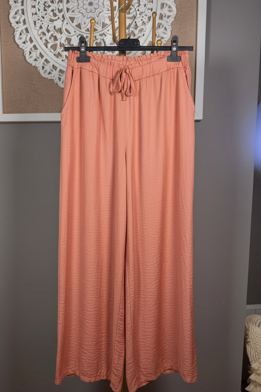Pantalón Palazzo fluido (4 colores)