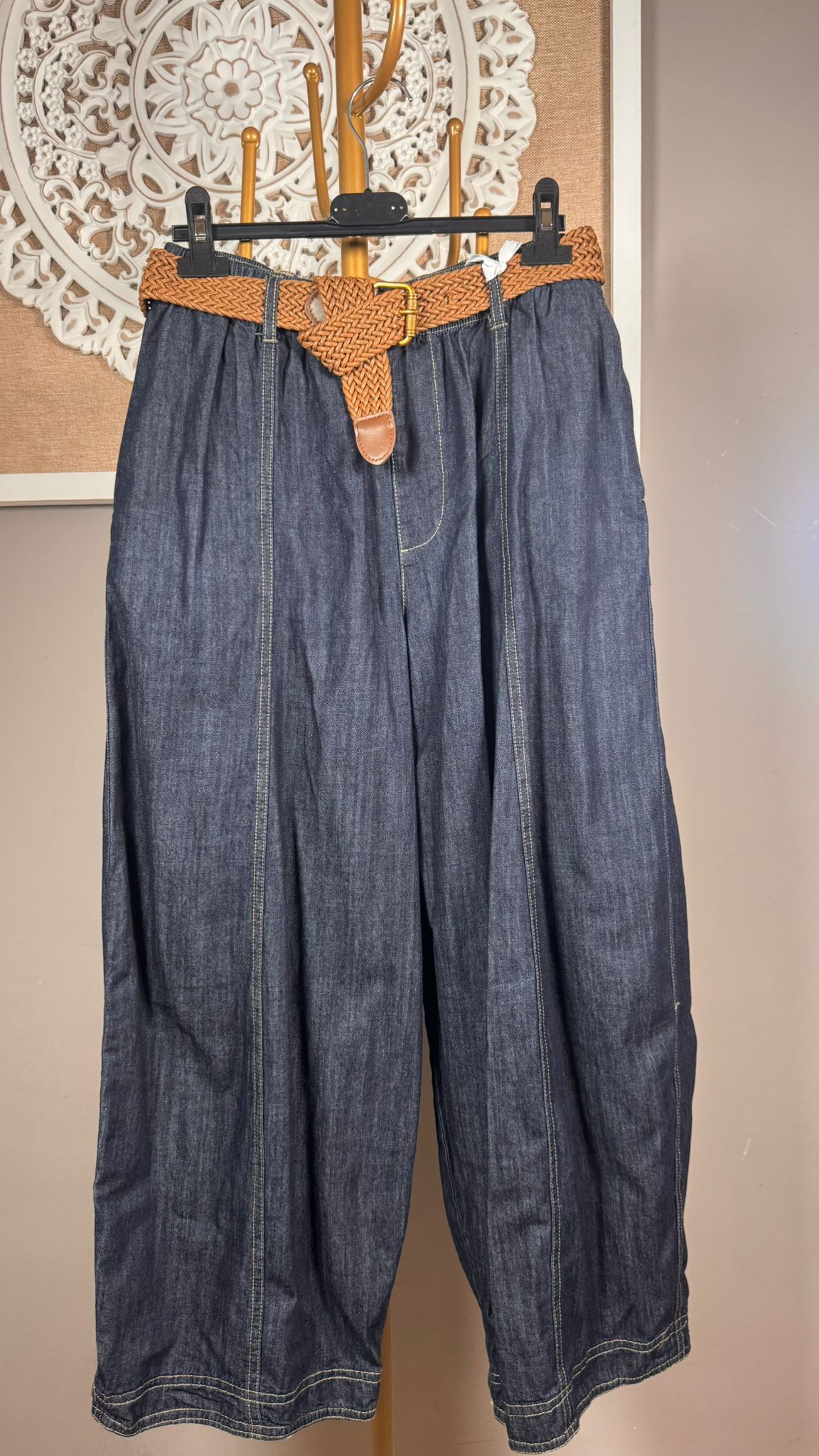 👖 Pantalón Vaquero Palazzo con Cinturón