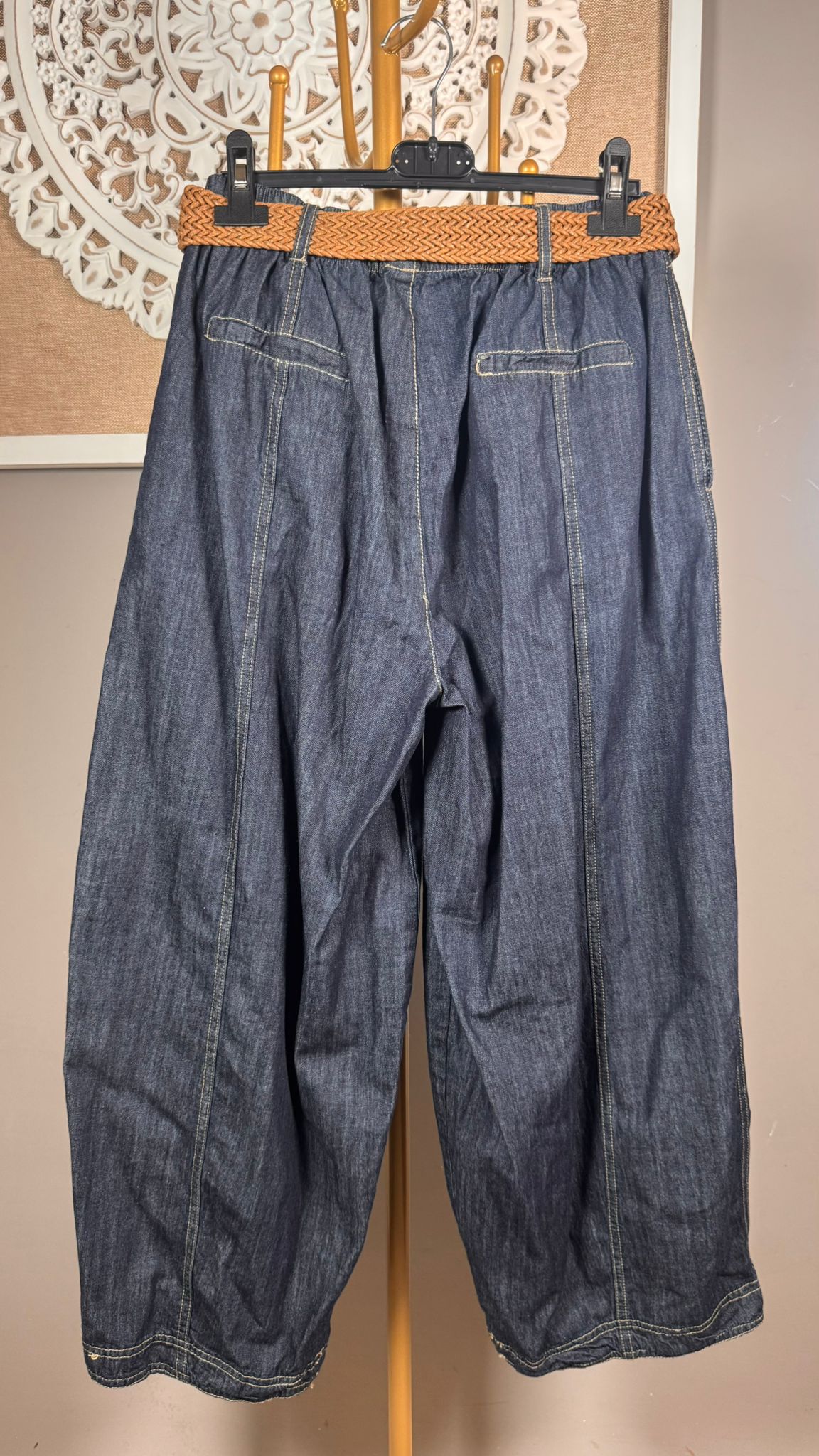 👖 Pantalón Vaquero Palazzo con Cinturón