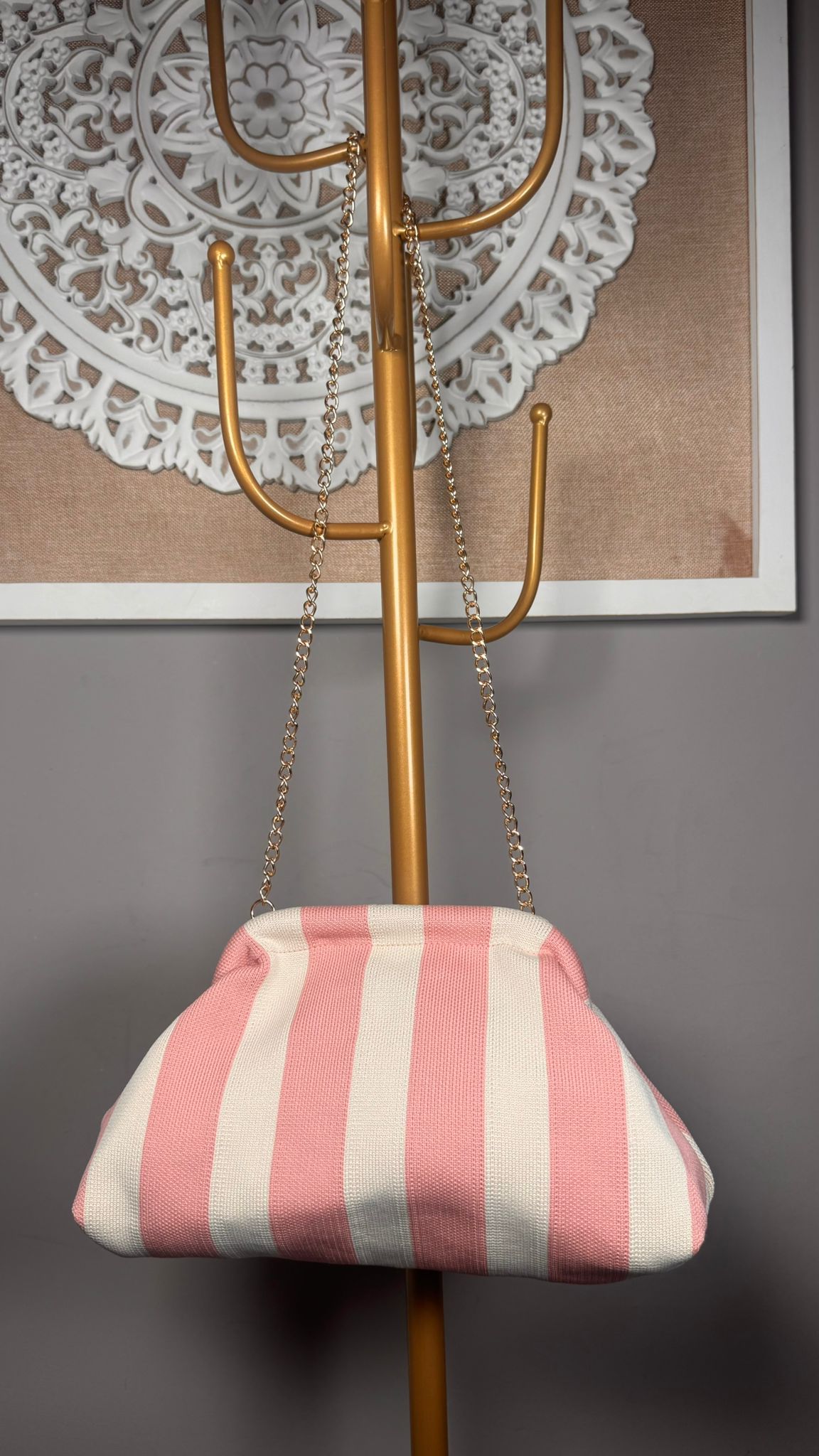 👜 Bolso Rayas Verano con Cadena Dorada (2 colores)