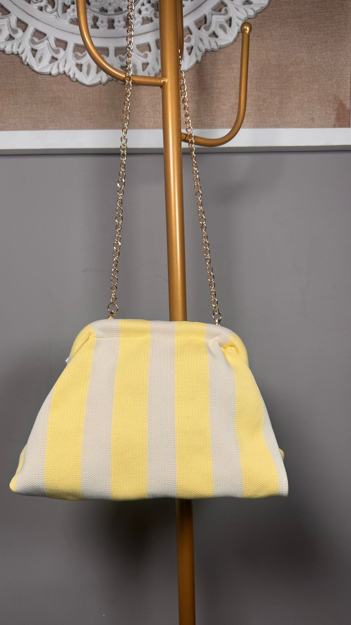 👜 Bolso Rayas Verano con Cadena Dorada (2 colores)