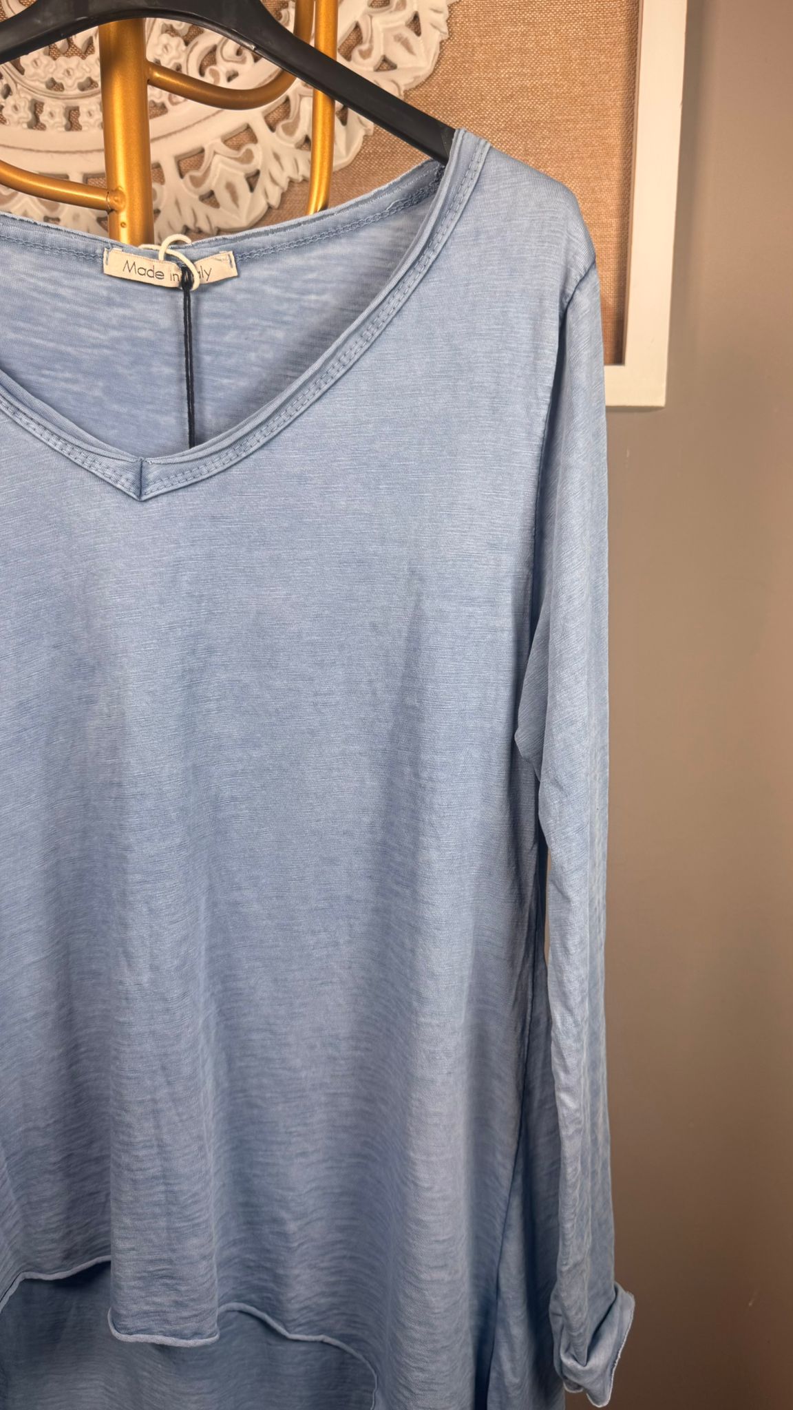 👕 Camiseta Asimétrica Desgastada Manga Larga (4 colores)