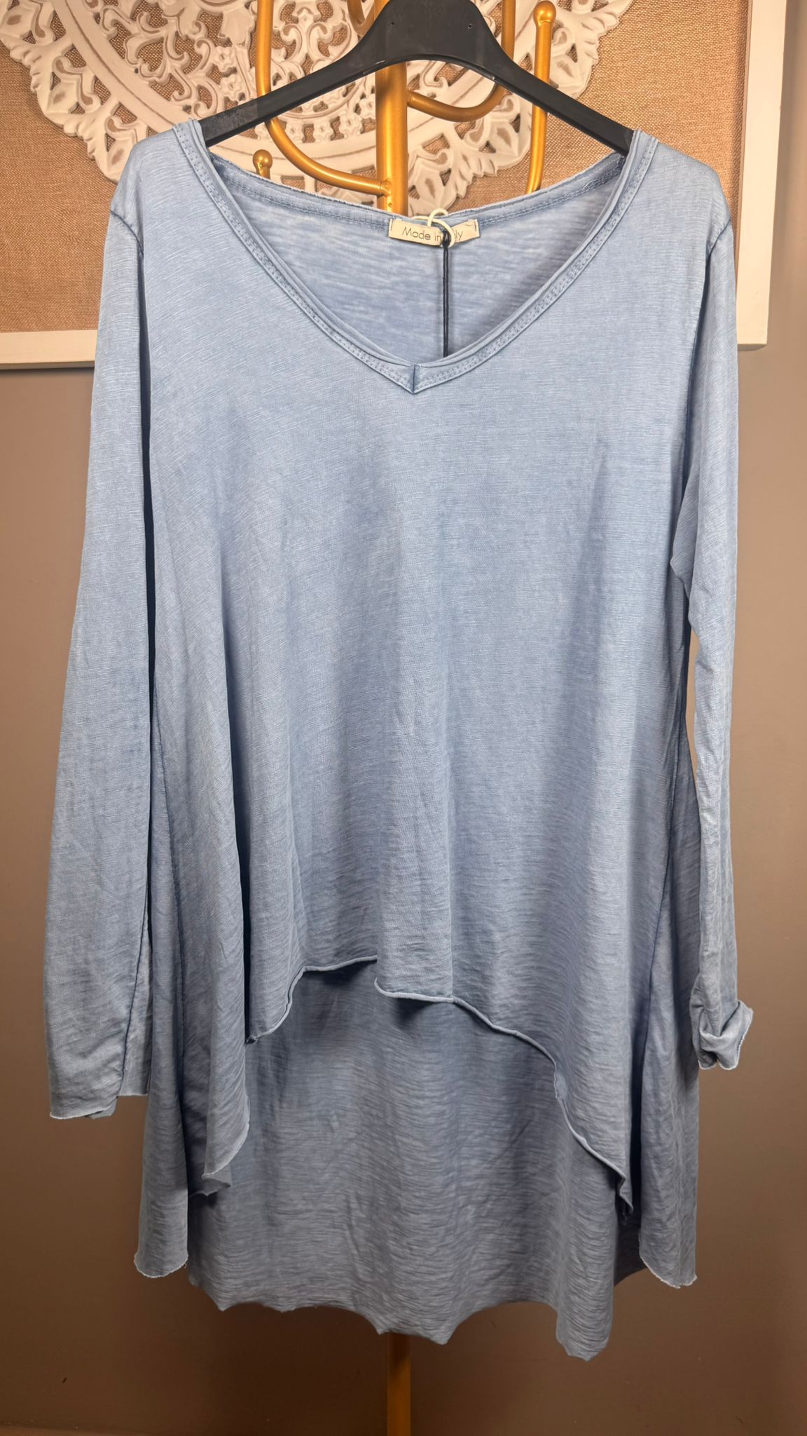 👕 Camiseta Asimétrica Desgastada Manga Larga (4 colores)