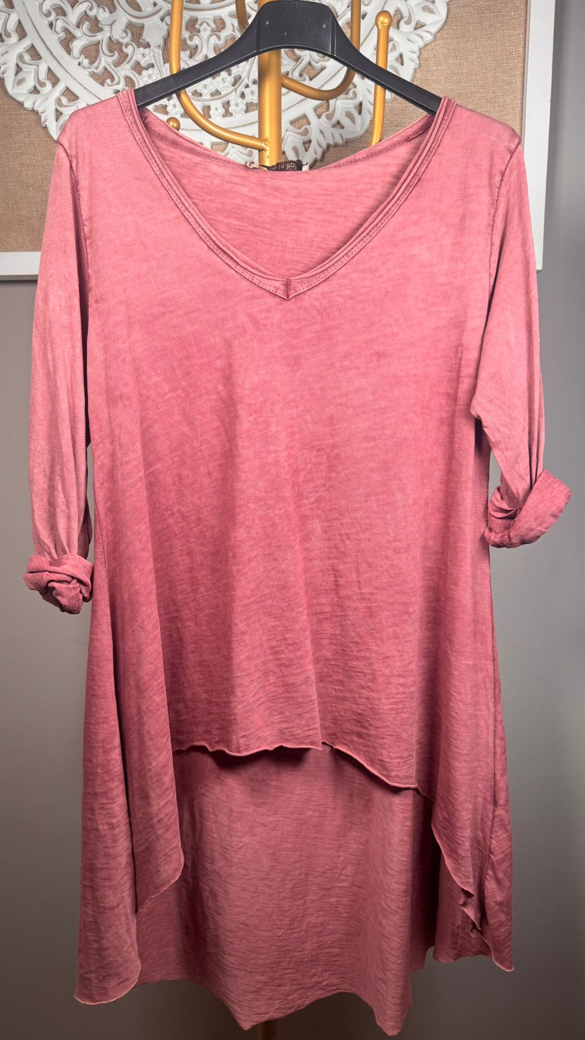 👕 Camiseta Asimétrica Desgastada Manga Larga (4 colores)