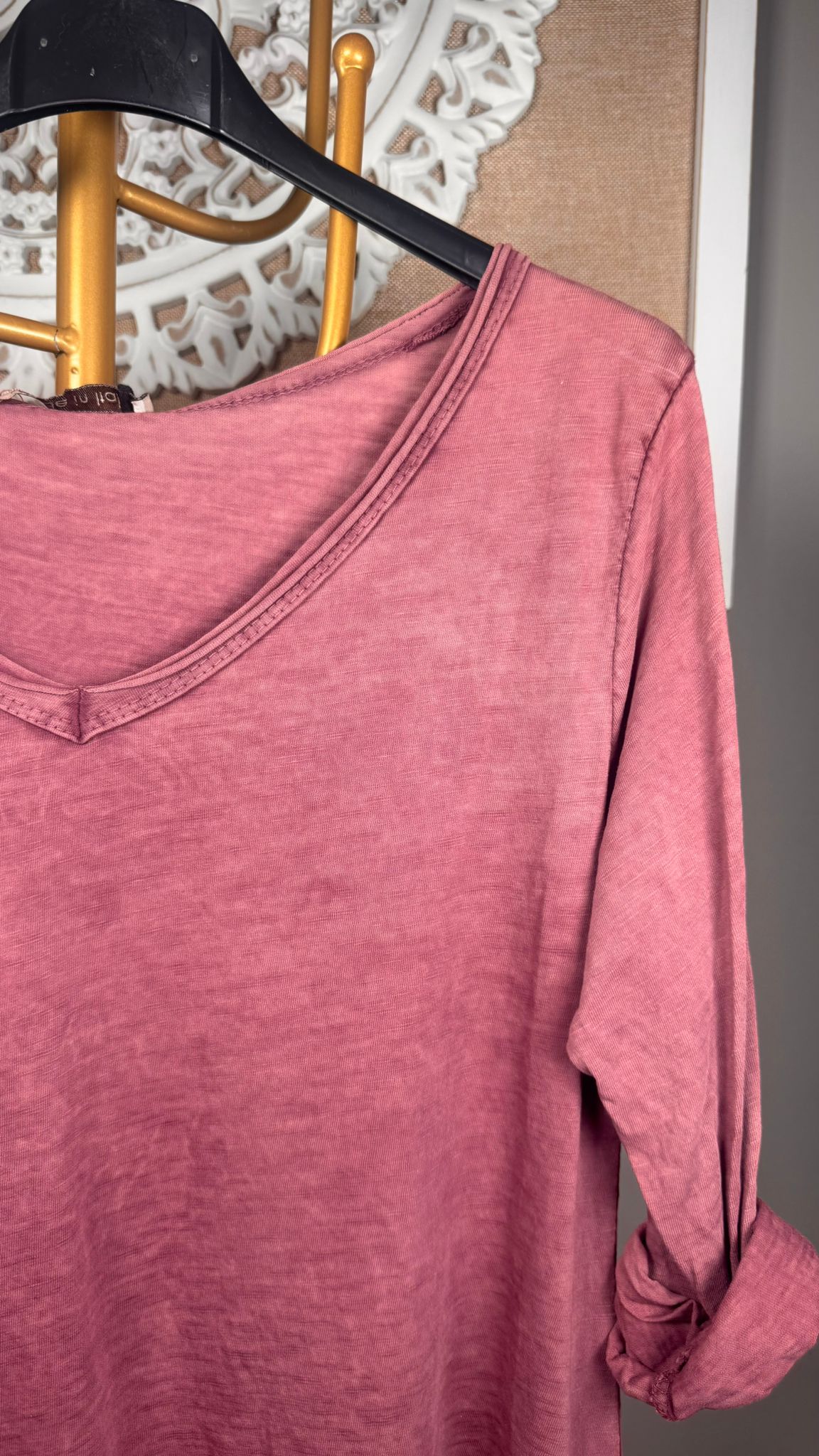 👕 Camiseta Asimétrica Desgastada Manga Larga (4 colores)