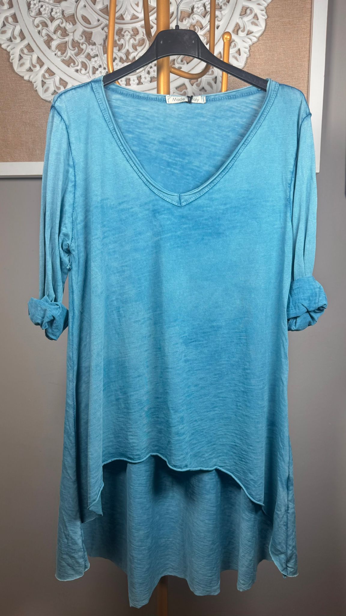 👕 Camiseta Asimétrica Desgastada Manga Larga (4 colores)