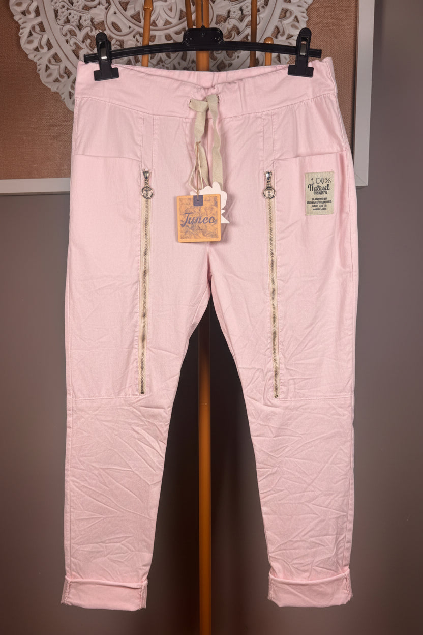 🧵 Pantalón Jogger con Cremalleras Decorativas y Bolsillos Largos (2 colores)