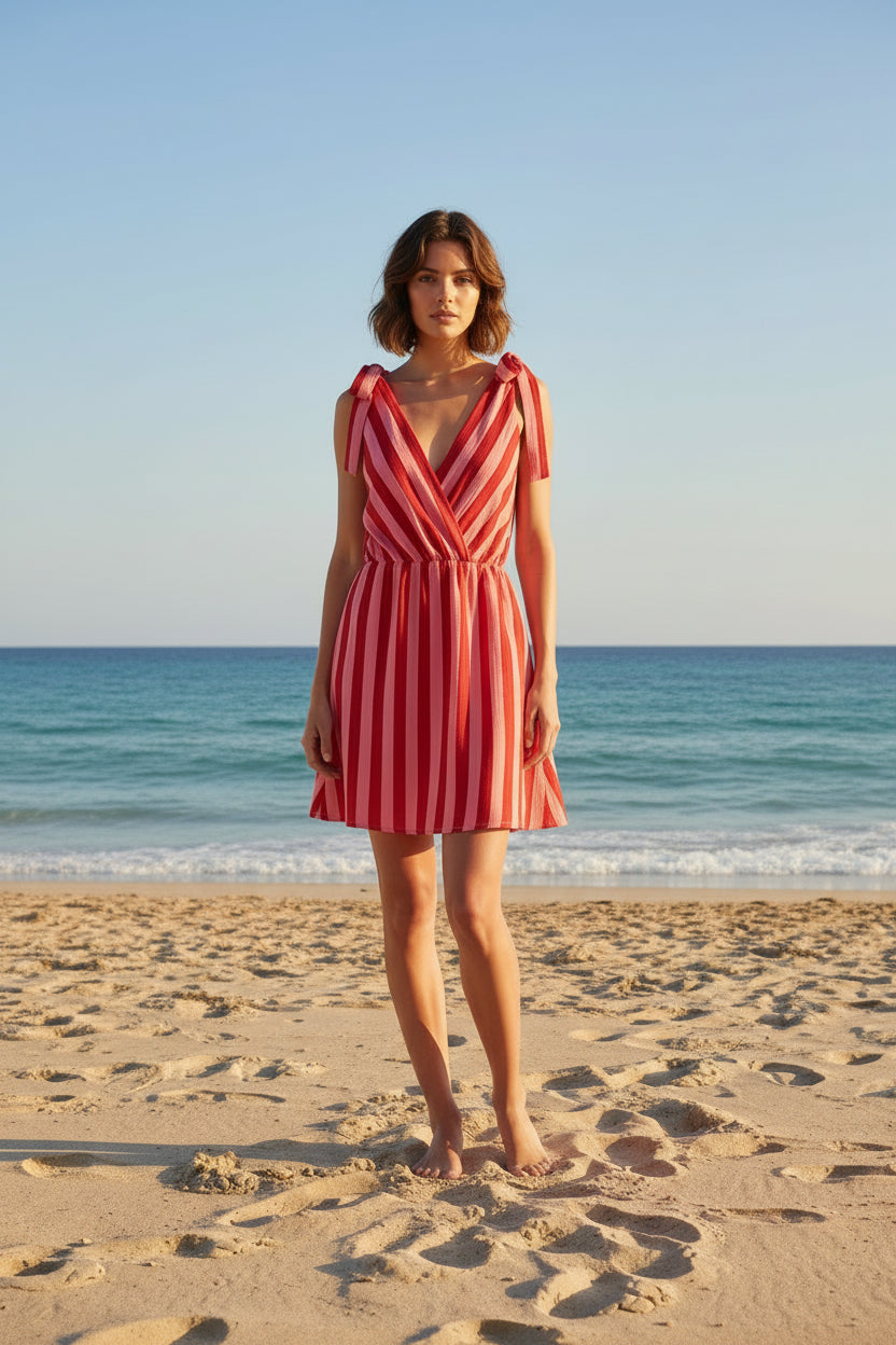 🎀 Vestido Corto de Rayas (2 colores)