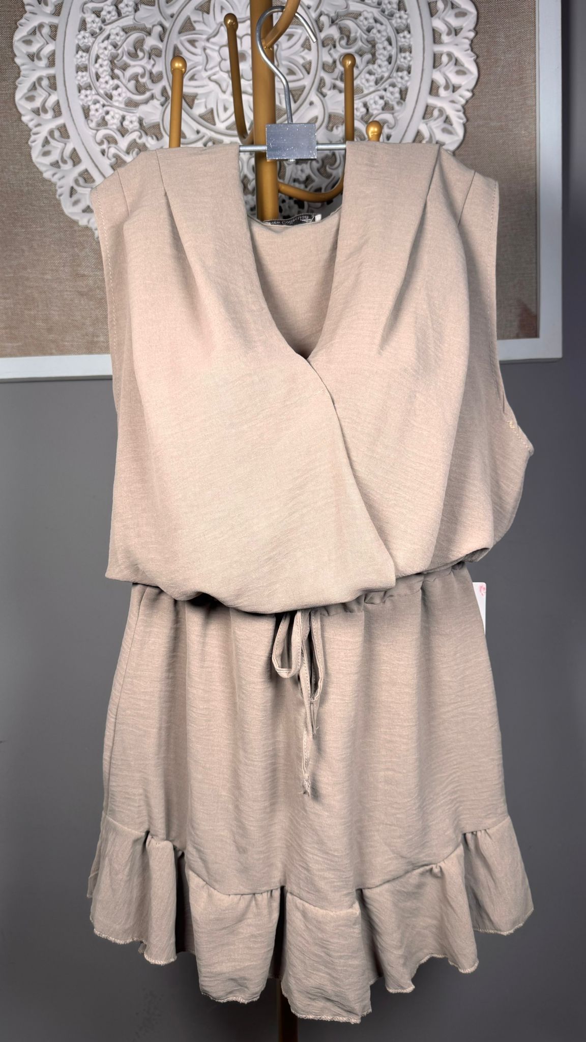 🤎 Falda Pantalón Camel con Short Interior